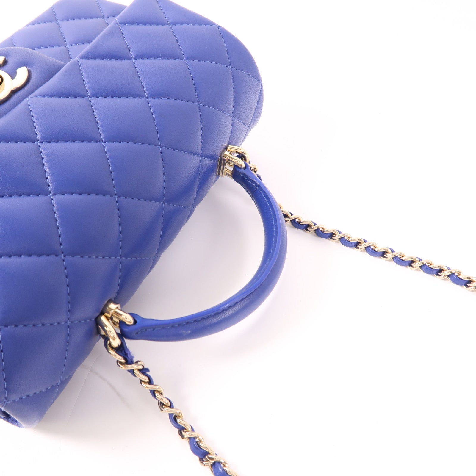 CHANEL 【激減優惠】羊皮皮革2 Way Shoulder Bag金扣手挽肩背兩用袋