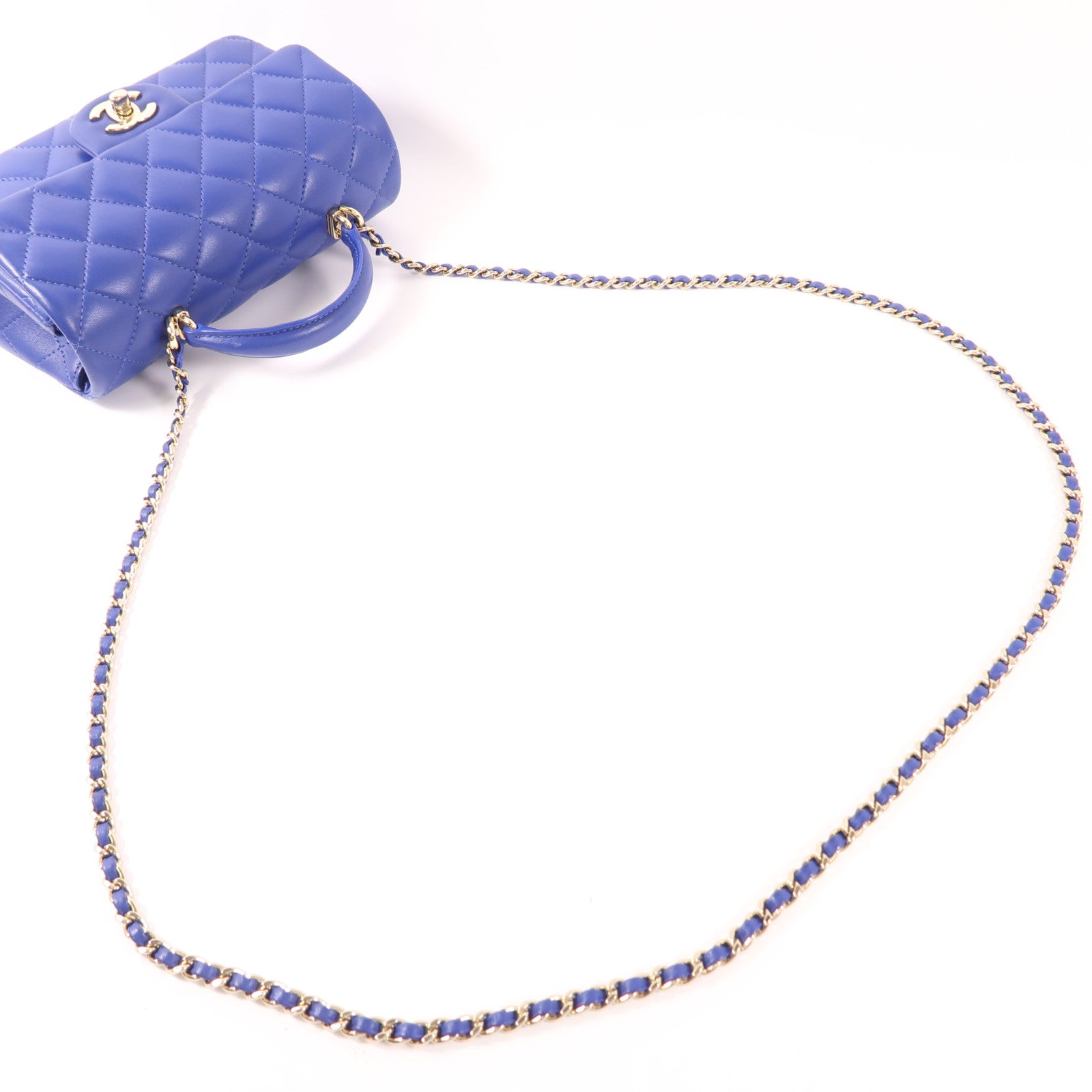 CHANEL 【激減優惠】羊皮皮革2 Way Shoulder Bag金扣手挽肩背兩用袋