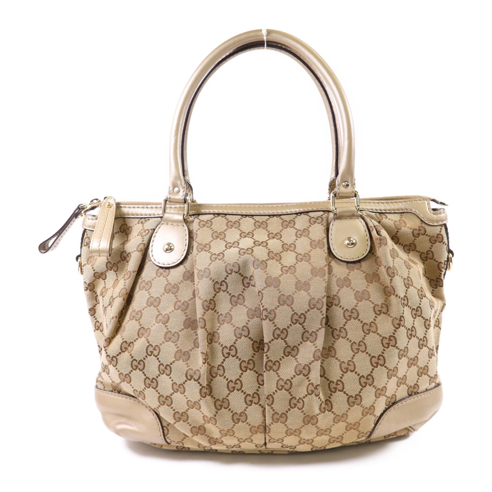 GUCCI 帆布2 Way Shoulder Bag金扣手挽肩背兩用袋