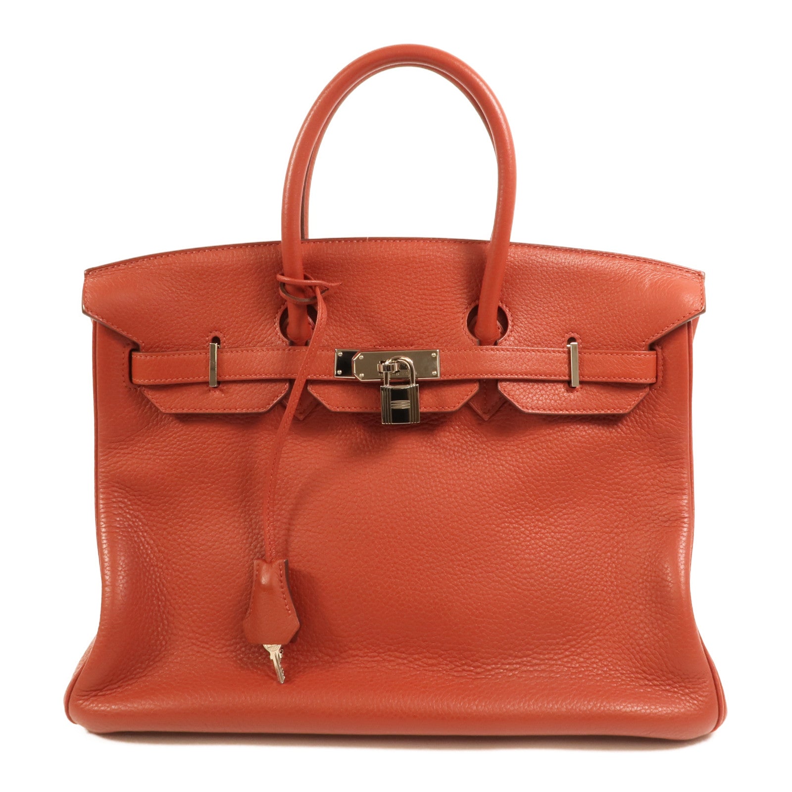 HERMES Togo皮革Birkin 35銀扣手挽袋Terre Battue