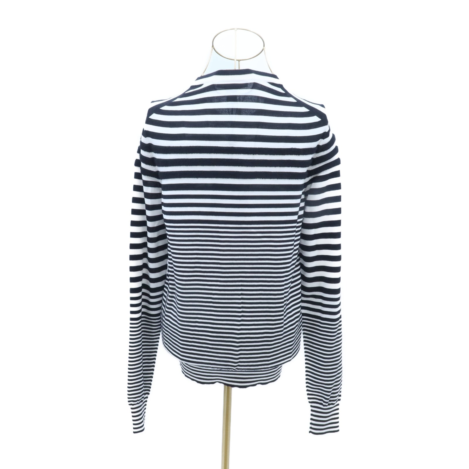 LOUIS VUITTON Silk/Wool Mixed Stripe Knit Cardigan針織