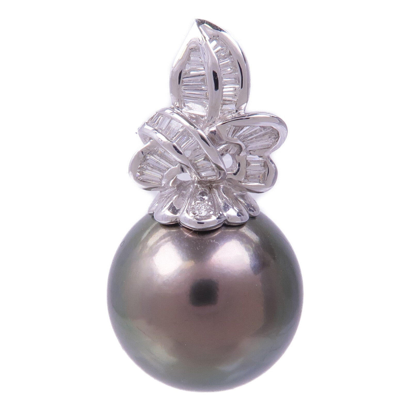 JEWELRY 18K白金Pearl Diamond Pendant珍珠/鑽石吊墜