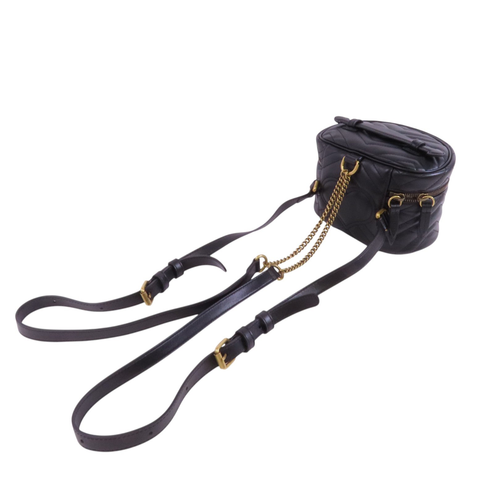 GUCCI 牛皮皮革GG Marmont Backpack金扣背包