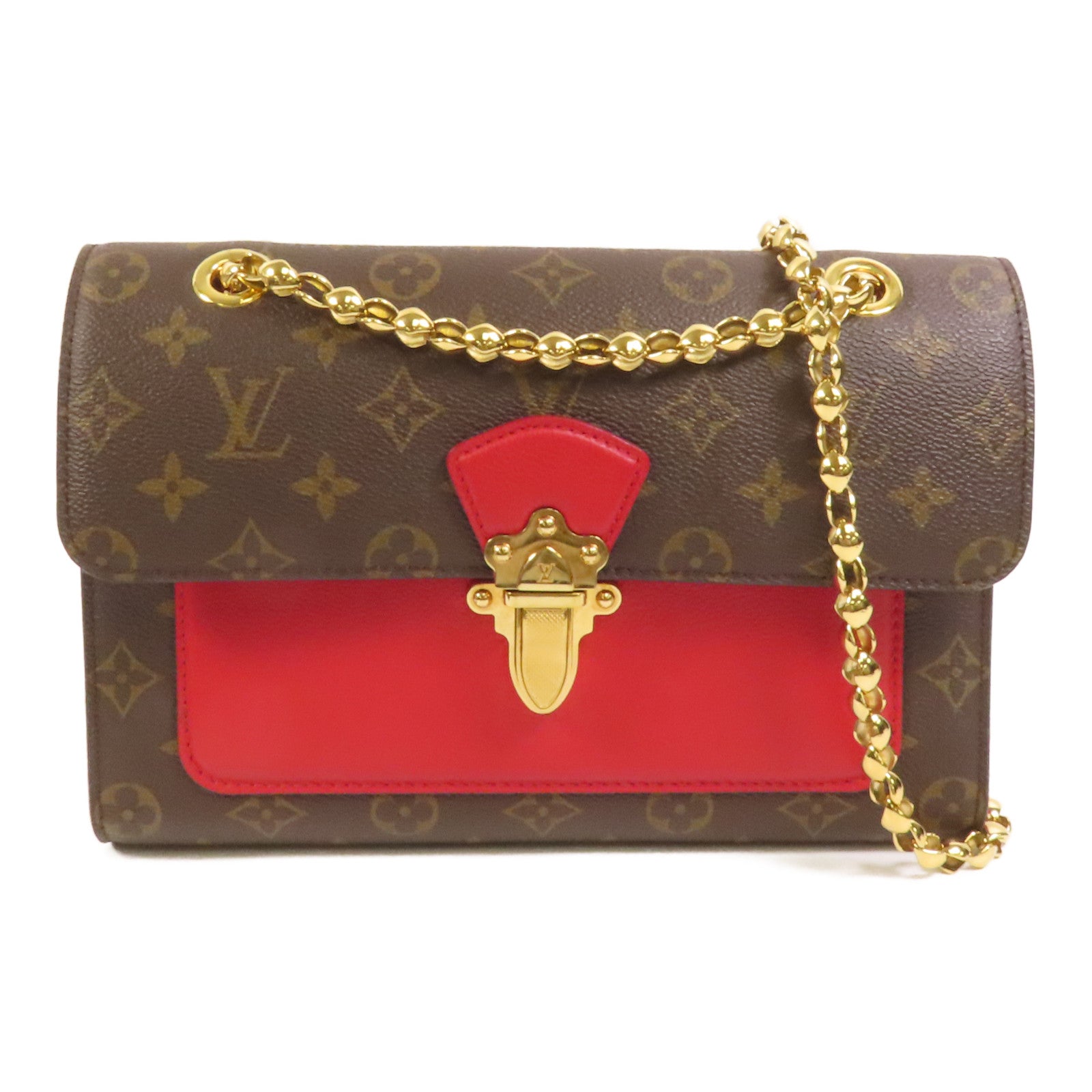 LOUIS VUITTON Monogram Victoire金扣鏈帶肩背袋