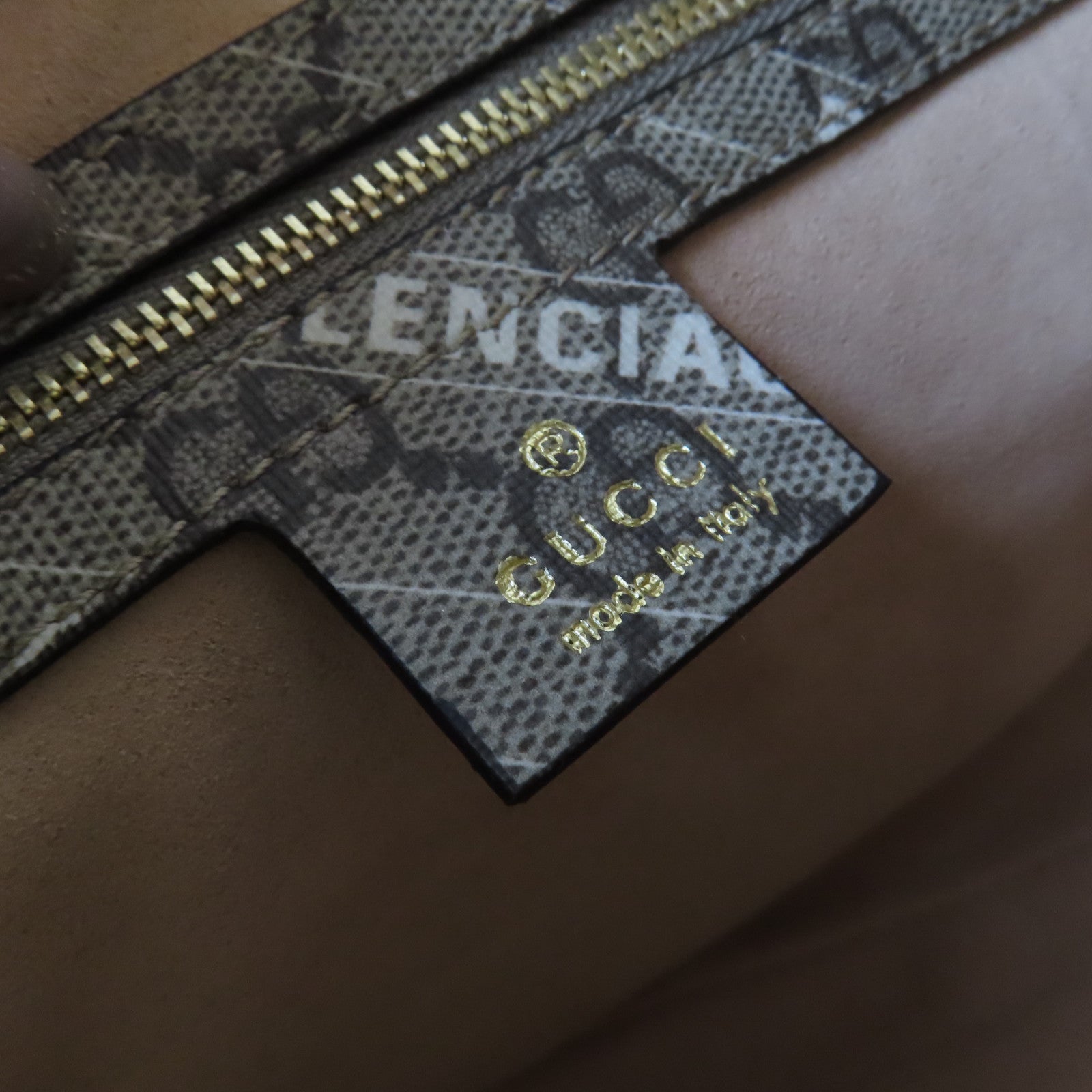 GUCCI 塗層帆布GuccixBaleniaga Jackie1961金扣手挽肩背兩用袋