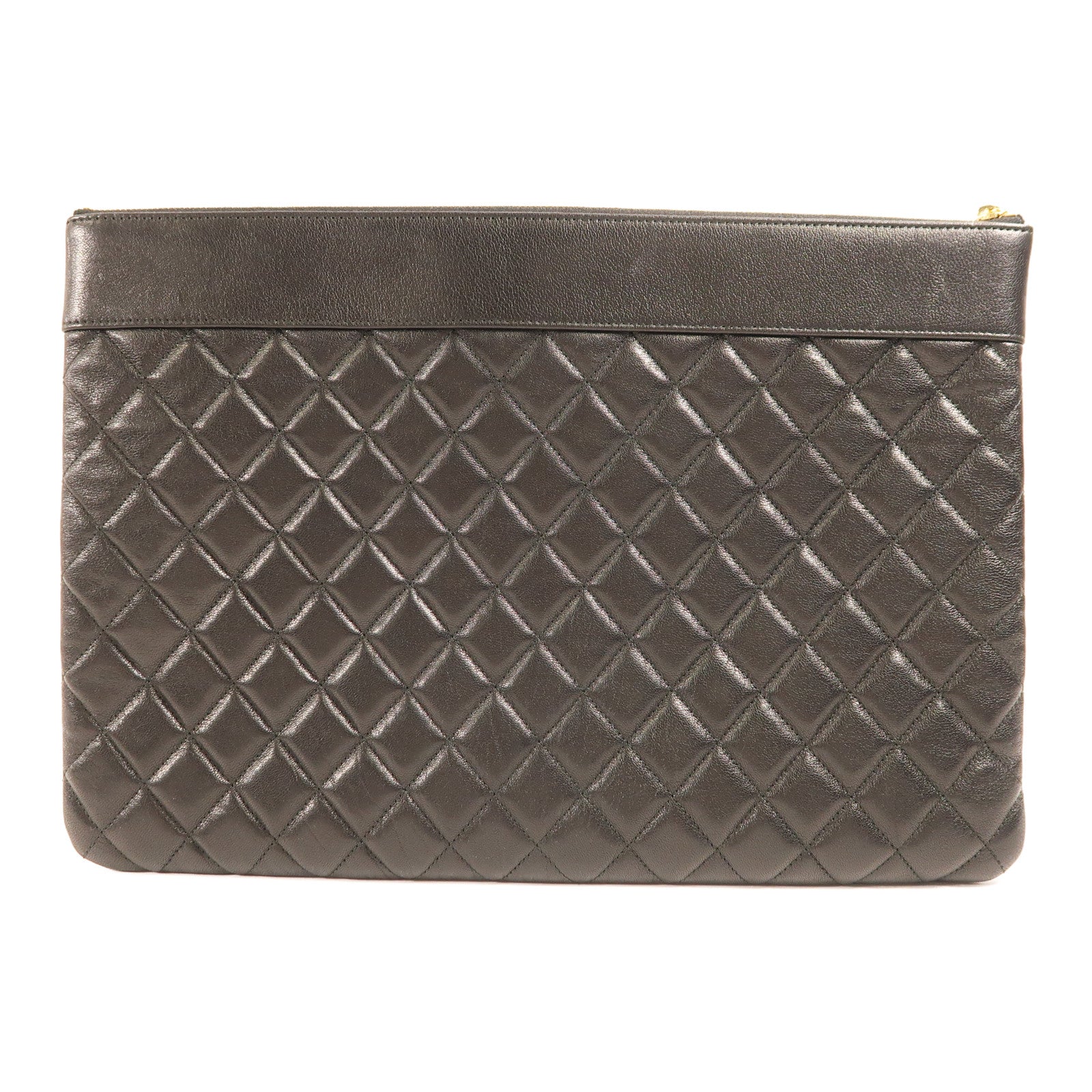 CHANEL 羊皮皮革Pouch金扣手拿包