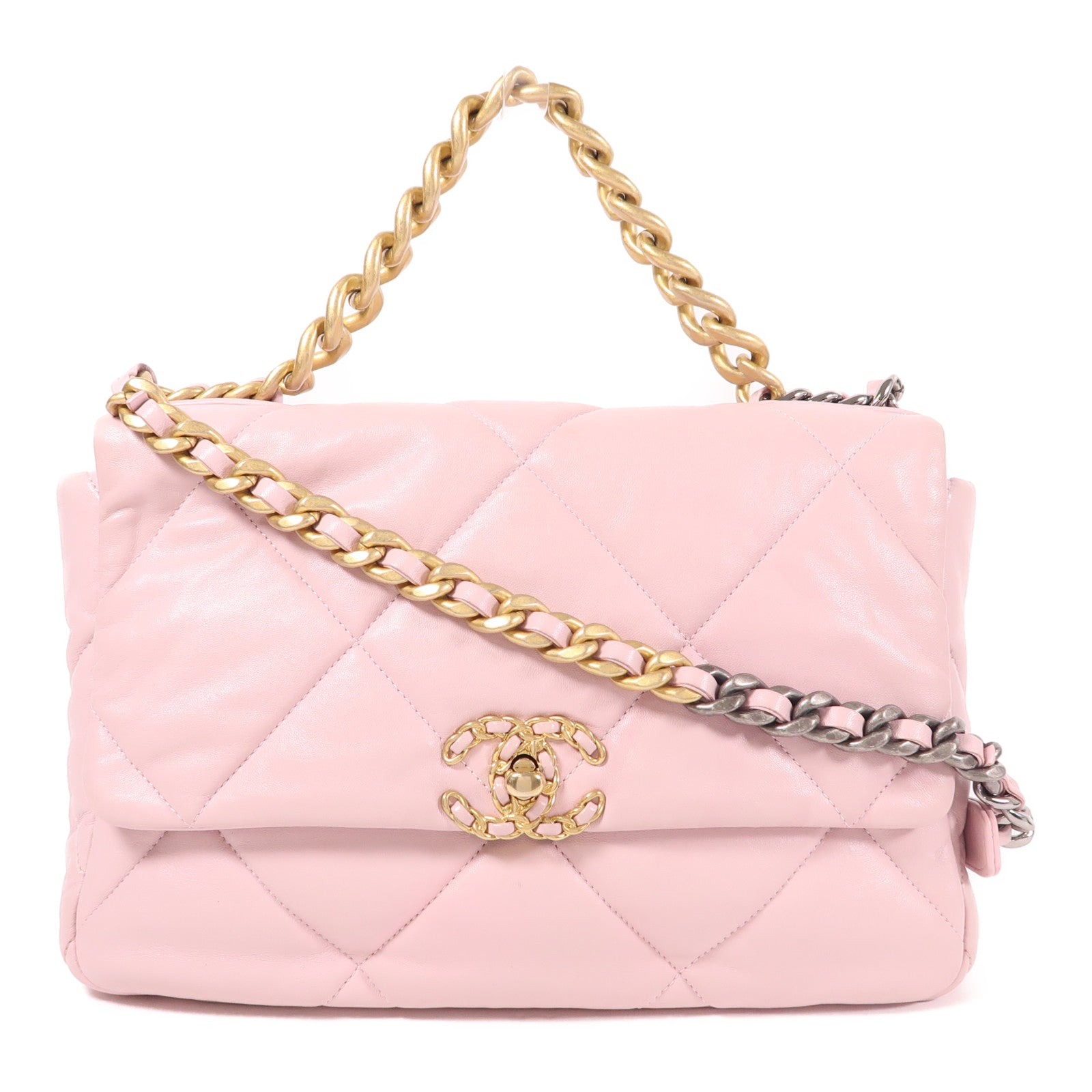 CHANEL 羊皮皮革Chanel 19 Large手挽肩背兩用袋