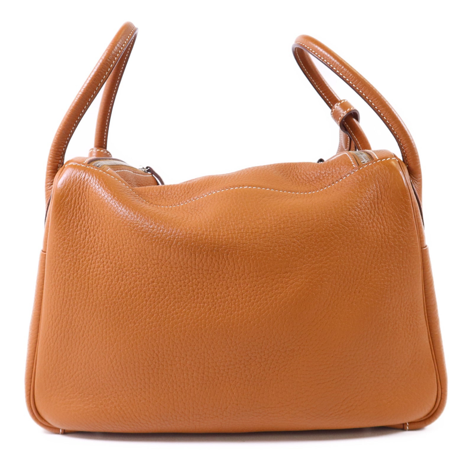 HERMES Clemence皮革Lindy 30銀扣手挽肩背兩用袋Gold