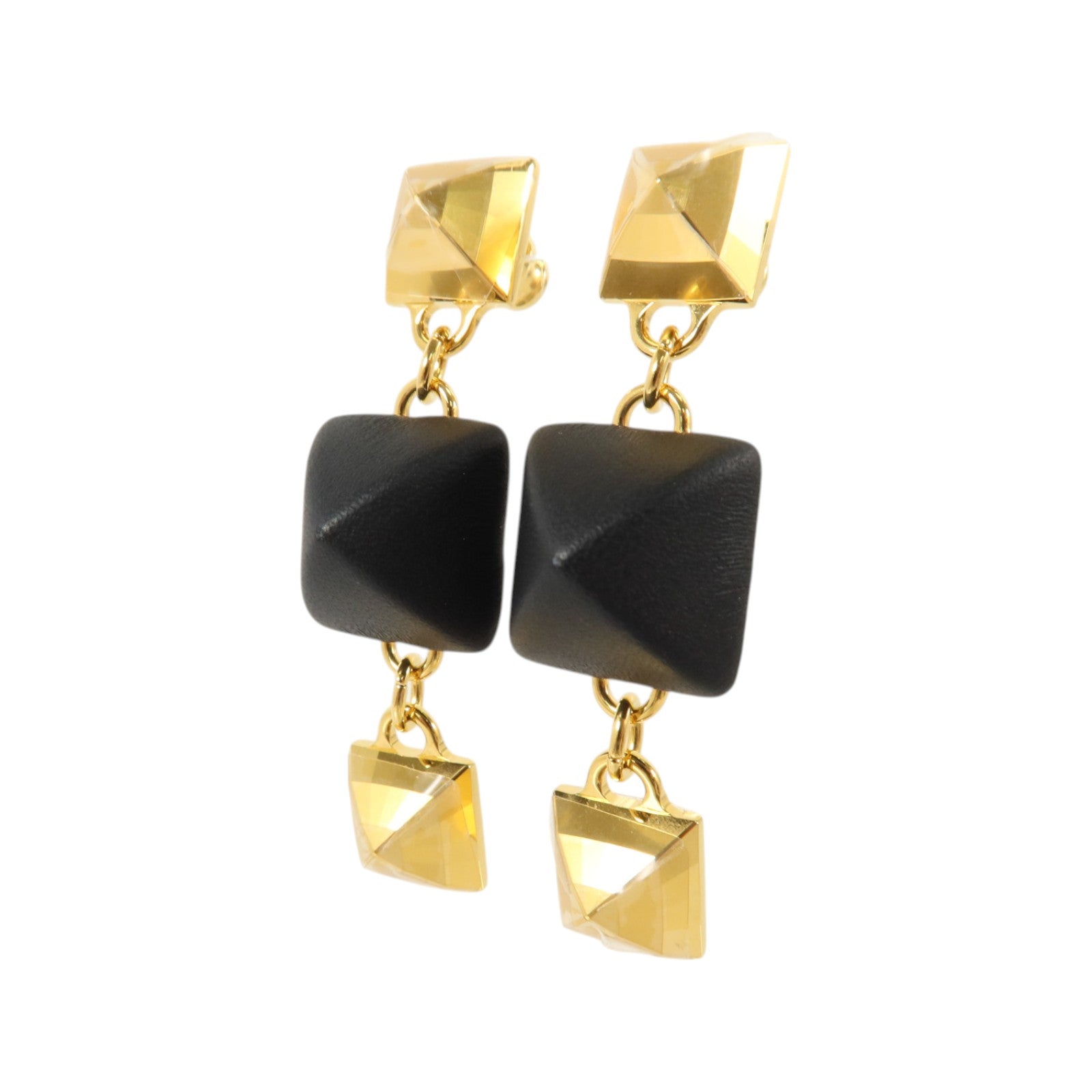 HERMES 金屬/Swift皮革Disco Faubourg Earrings耳環