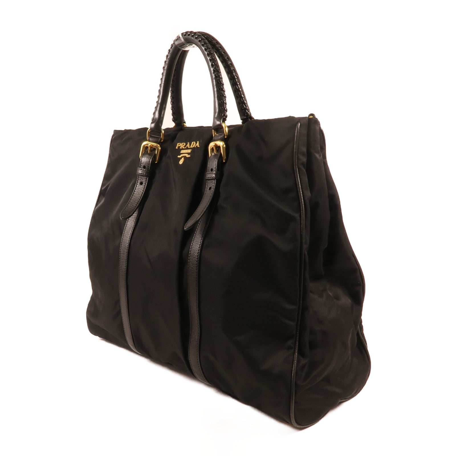 PRADA 尼龍2 Way Shoulder金扣手挽肩背兩用袋