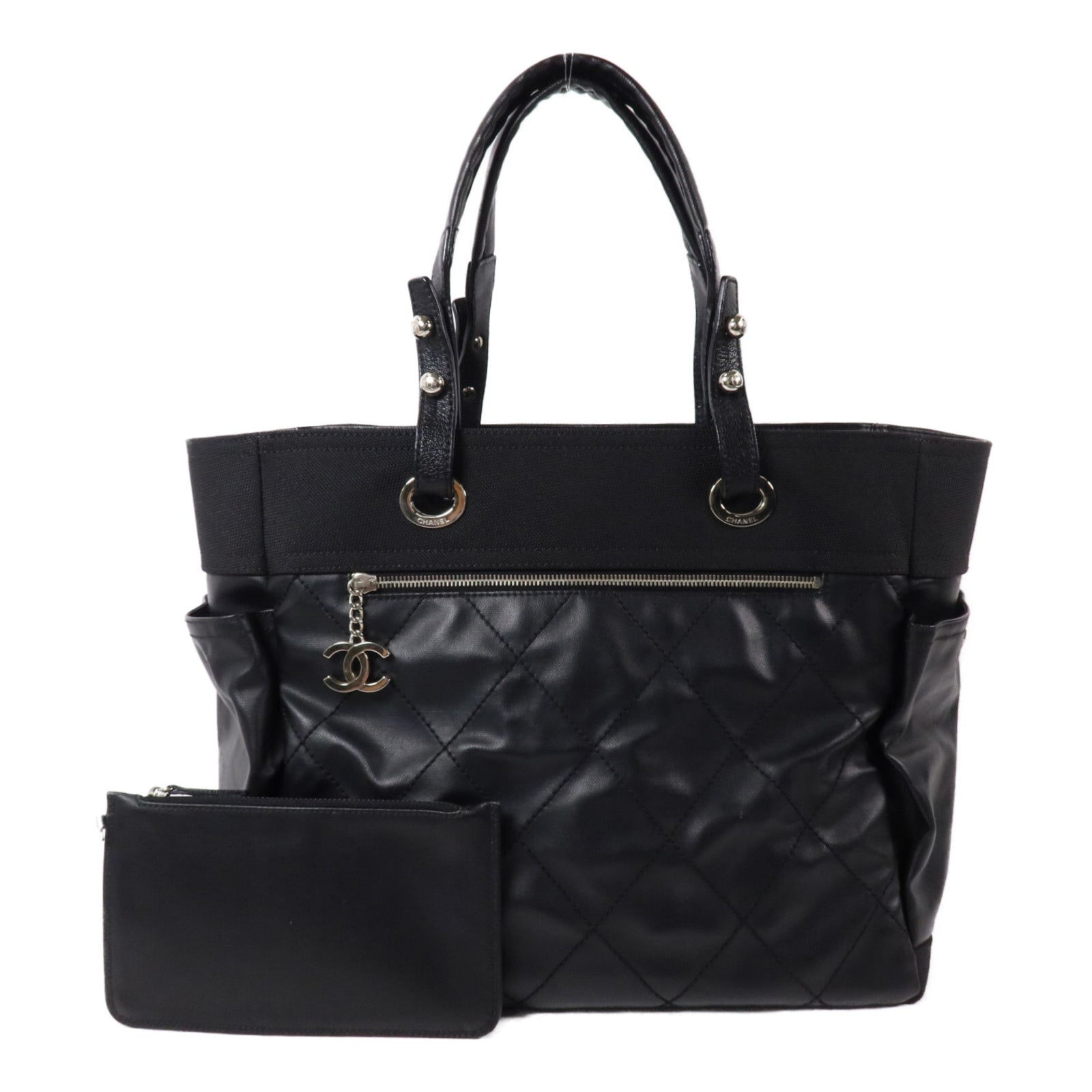 CHANEL 塗層帆布/Paris Biarritz Tote手挽袋