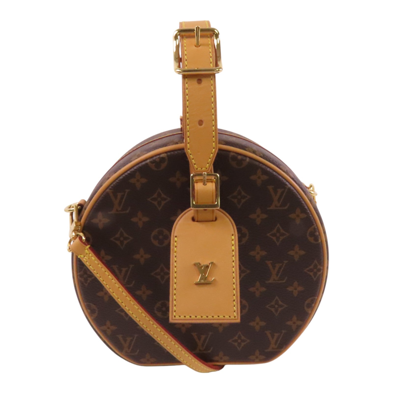 LOUIS VUITTON Monogram Petite Boite Chapeau金扣手挽肩背兩用袋