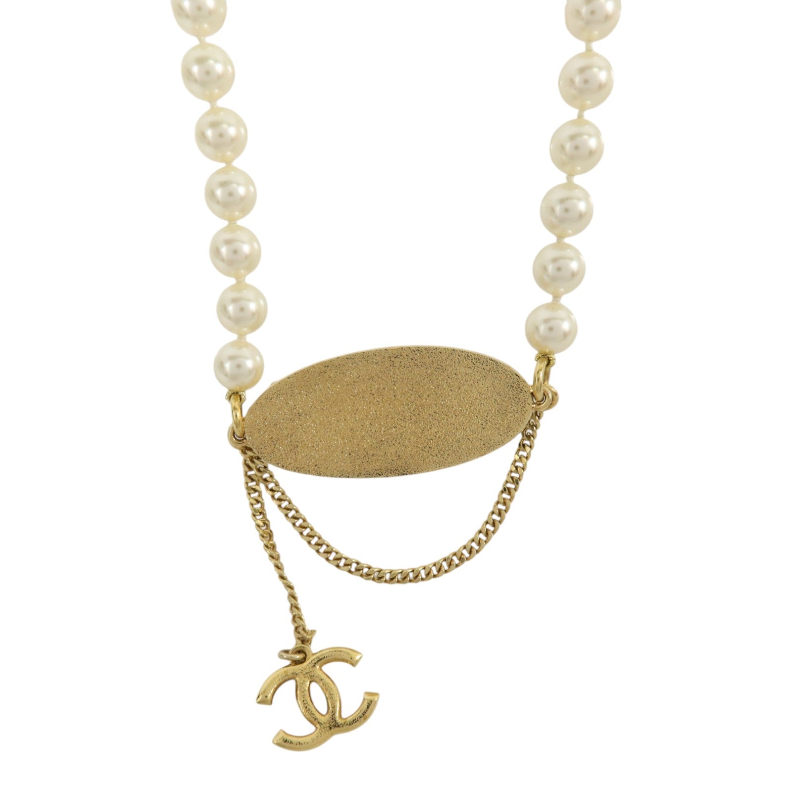 CHANEL PVC/金屬Logo Choker項鏈