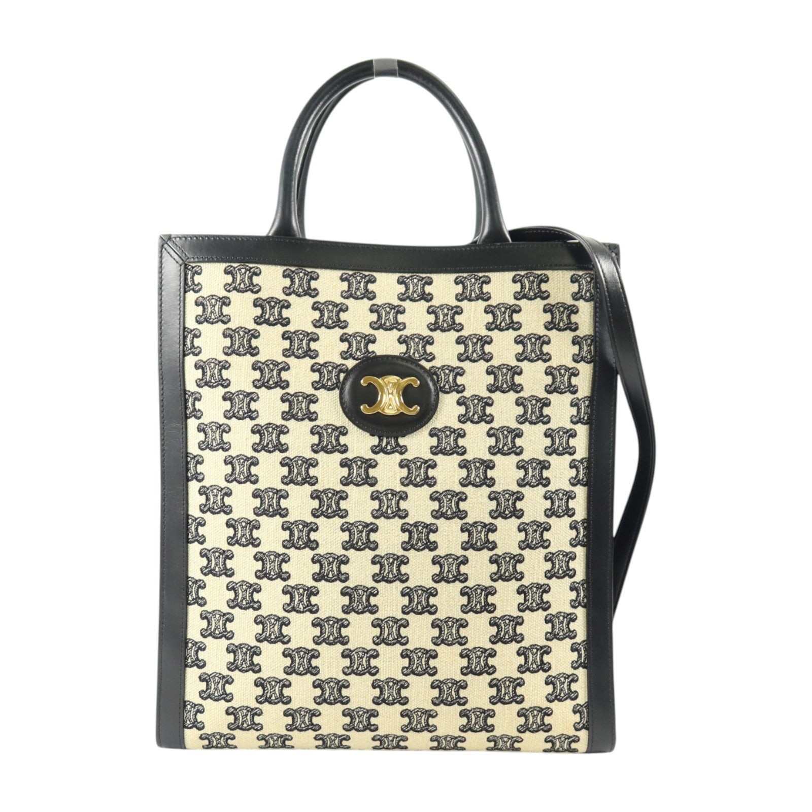 CELINE Triomphe帆布Small Vertical Cabas手挽肩背兩用袋