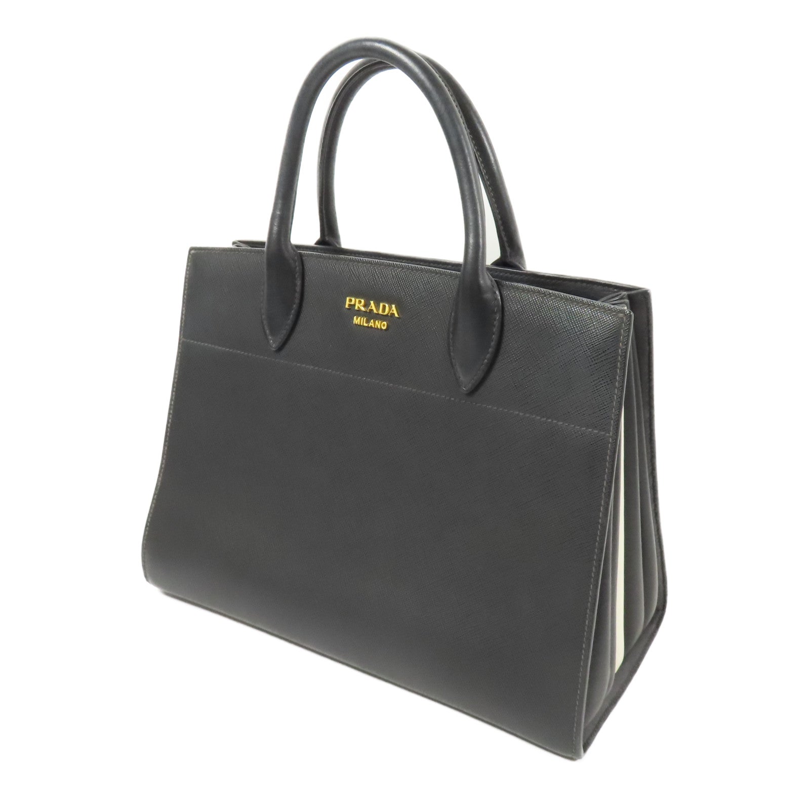 PRADA Saffiano皮革2way Shoulder Bag金扣手挽肩背兩用袋