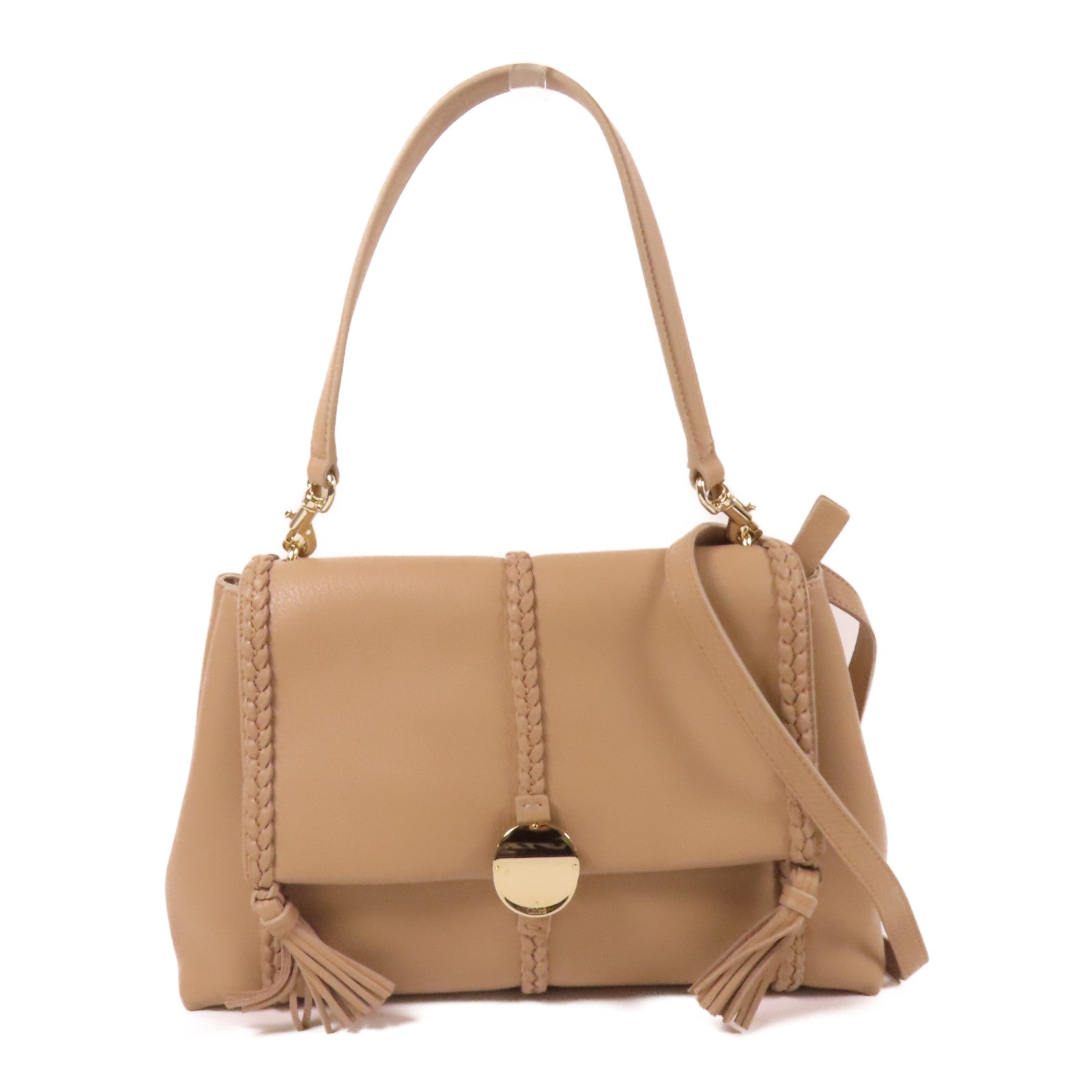 Chloe 牛皮皮革Penelope金扣手挽肩背兩用袋