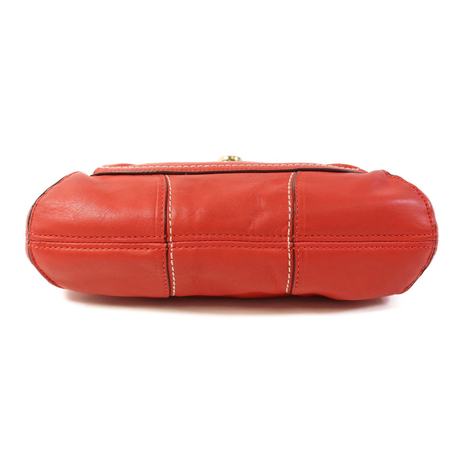 COACH 牛皮皮革2 Way Shoulder金扣手挽肩背兩用袋