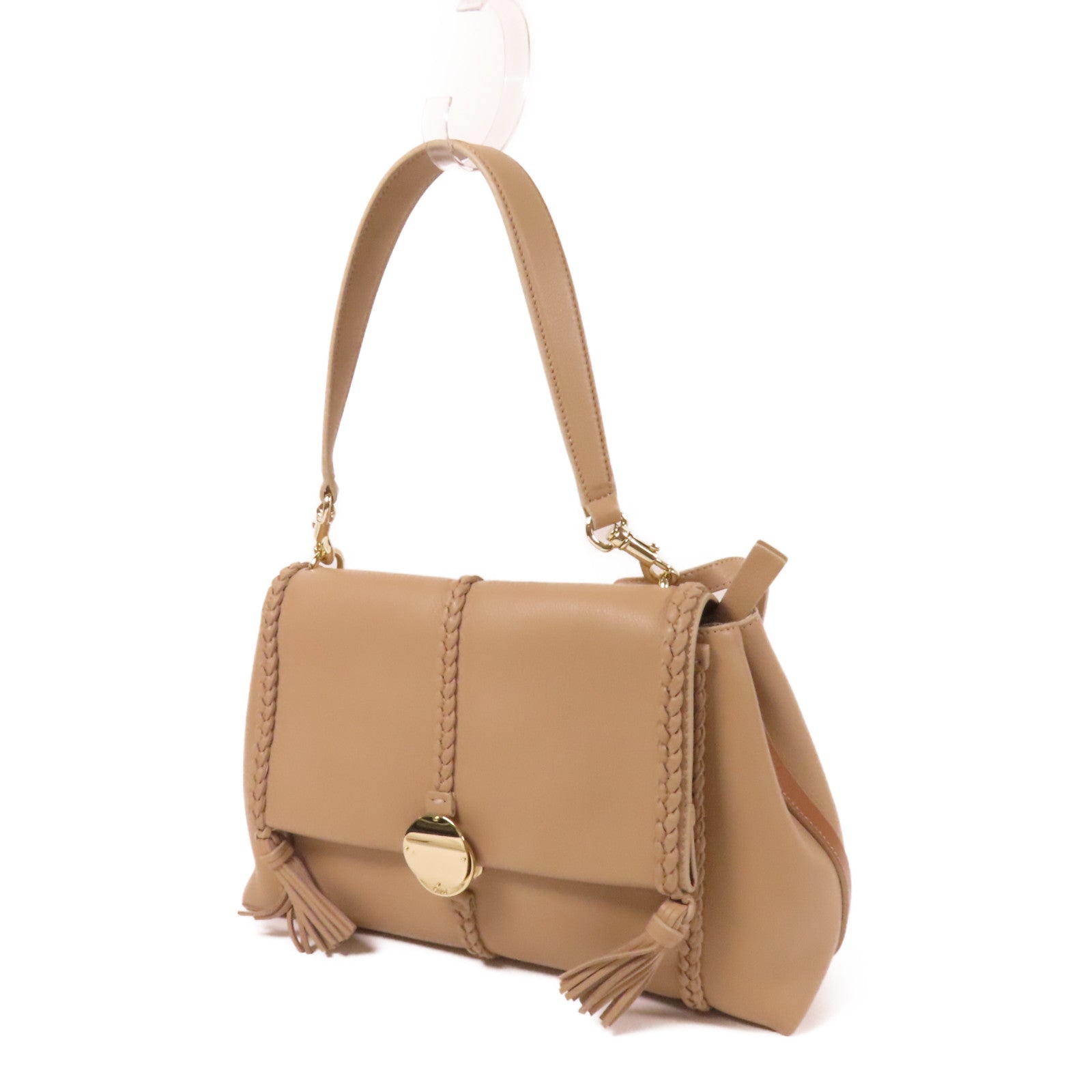 Chloe 牛皮皮革Penelope金扣手挽肩背兩用袋