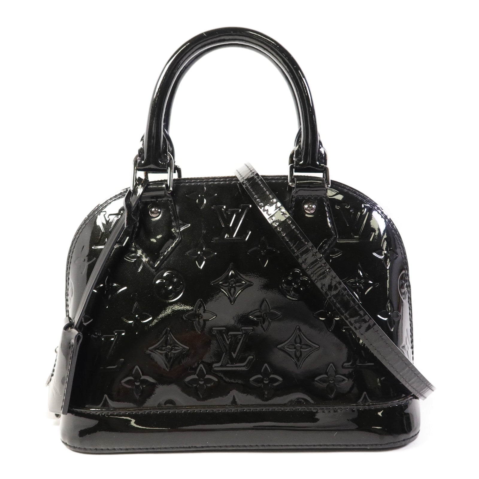 LOUIS VUITTON Vernis Alma BB銀扣手挽肩背兩用袋