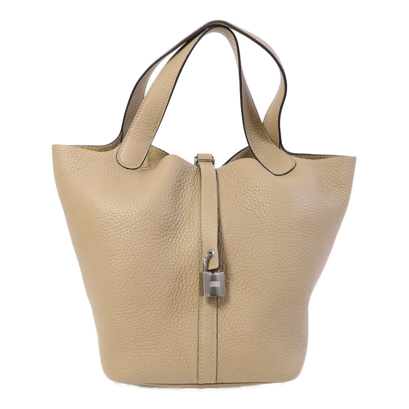 HERMES Clemence皮革Picotin MM扣手挽袋Trench