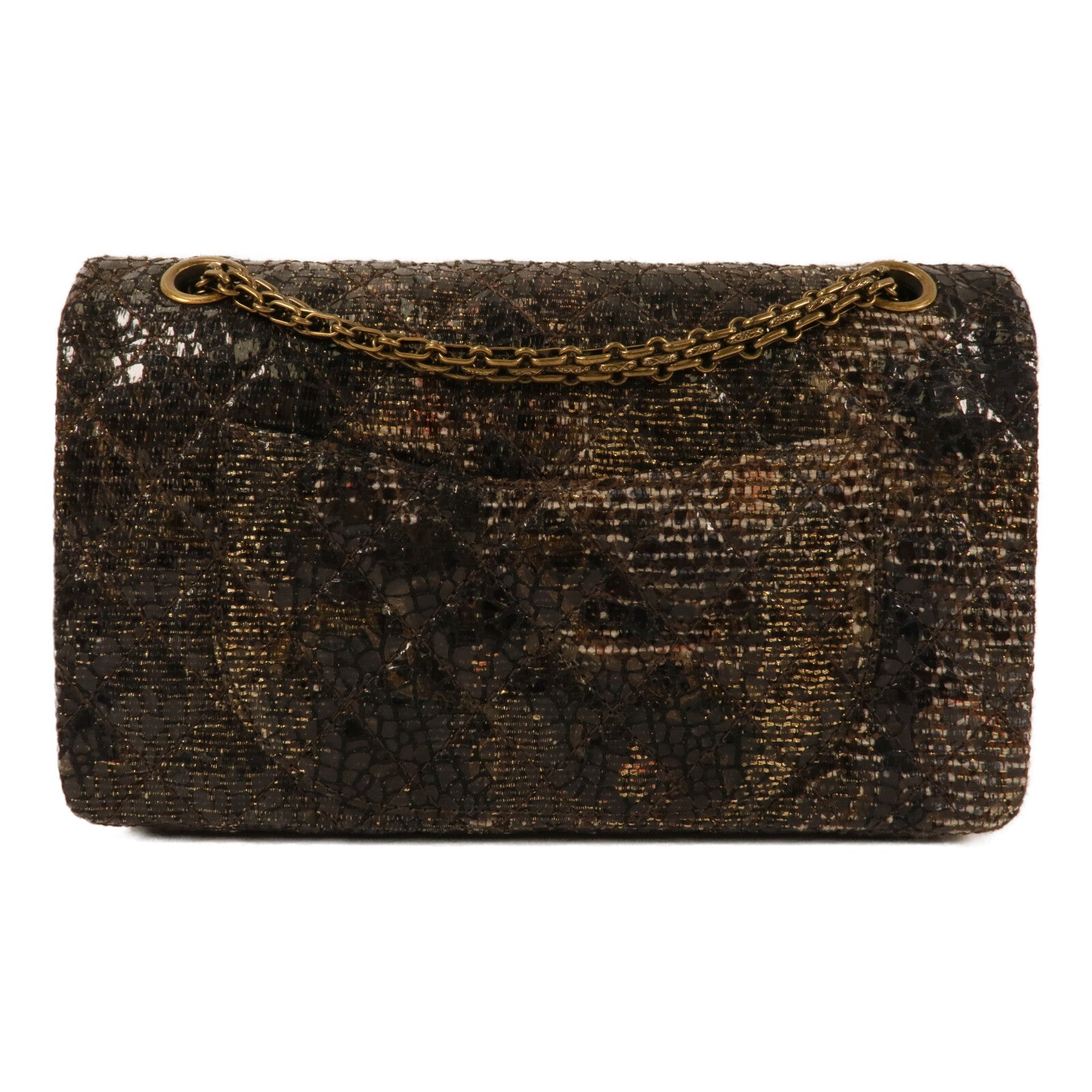 CHANEL Tweed Shanghai Icons Flap Bag鏈帶肩背袋