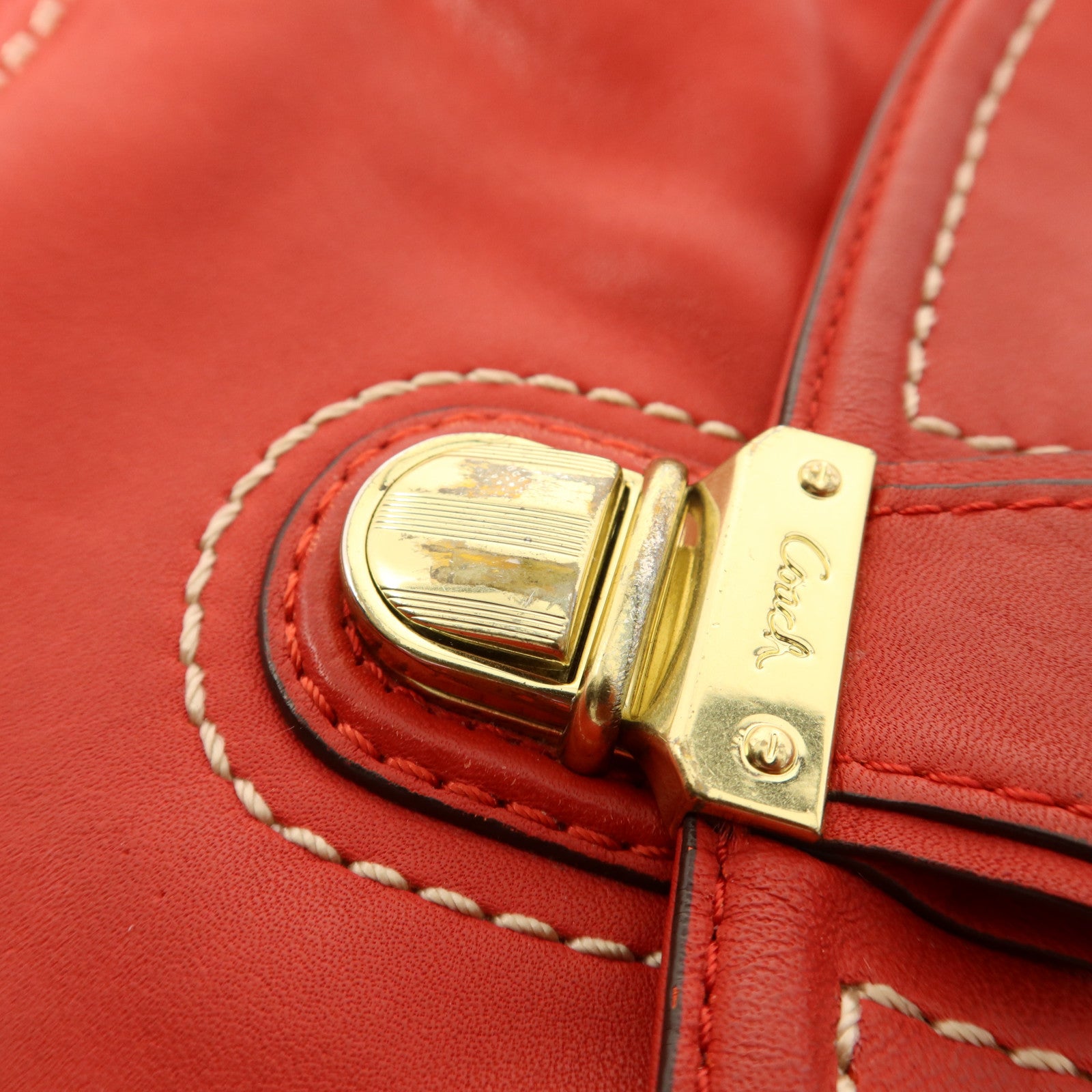 COACH 牛皮皮革2 Way Shoulder金扣手挽肩背兩用袋