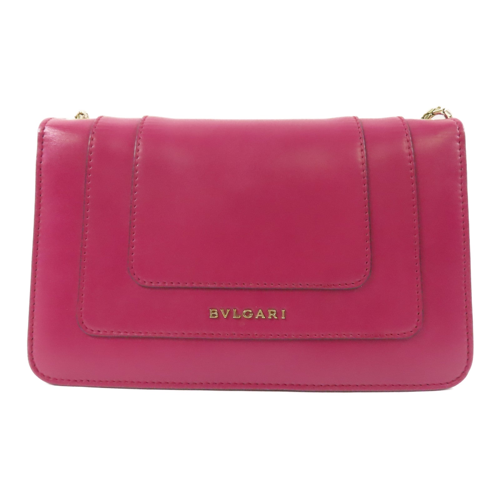 BVLGARI 牛皮皮革Serpenti Forever金扣鏈帶肩背袋