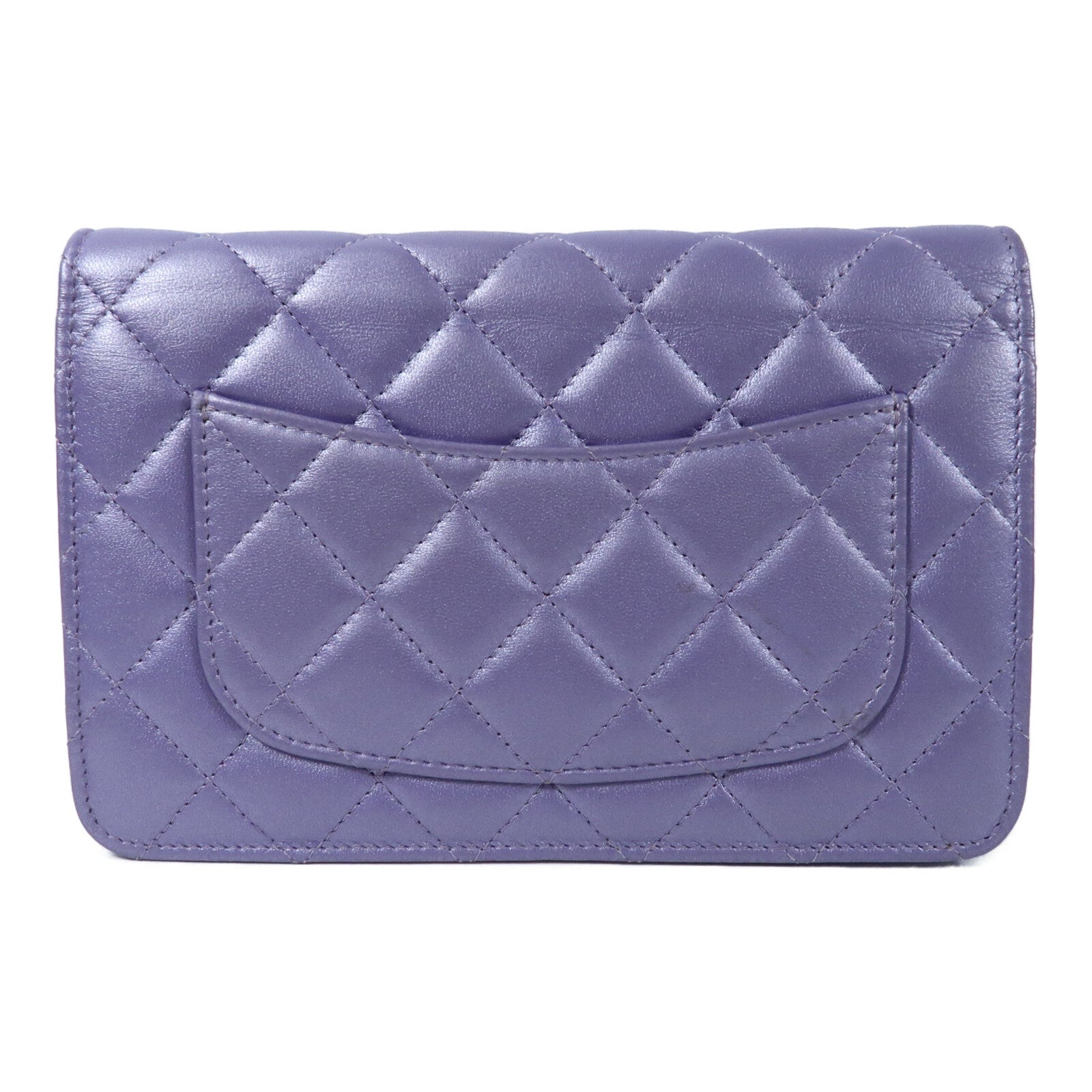 CHANEL 羊皮皮革WOC Wallet On Chain銀扣鏈帶肩背袋
