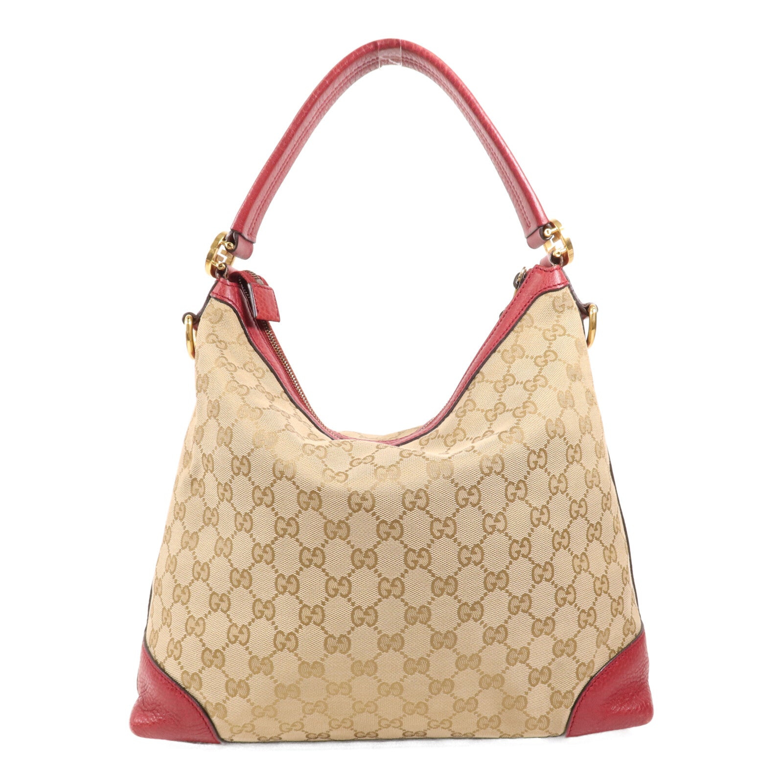 GUCCI 帆布Shoulder Bag金扣手挽肩背兩用袋