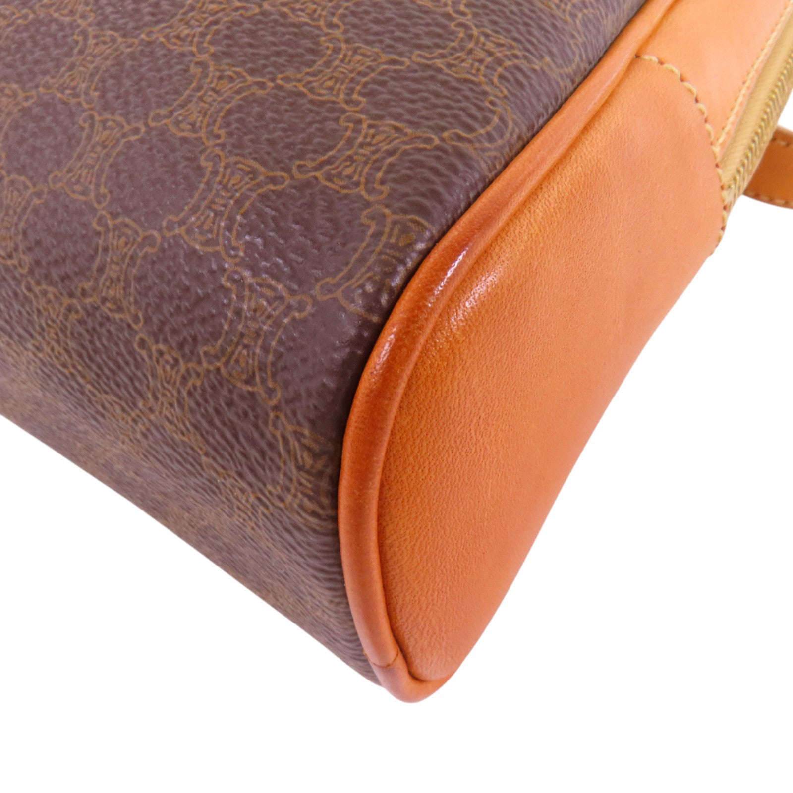 CELINE 塗層皮革Vintage Celine Backpack金扣背包