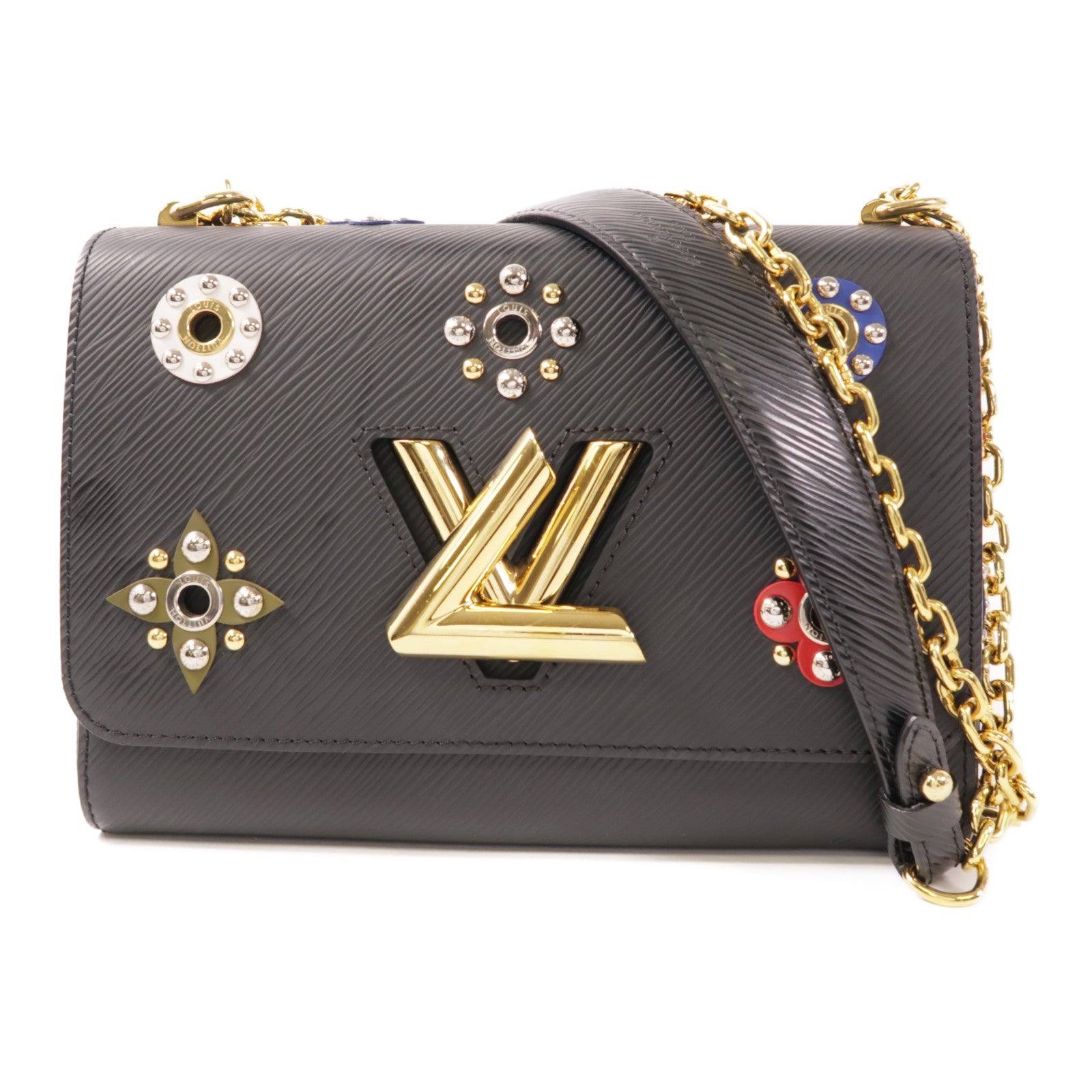 LOUIS VUITTON Epi Mechanical Flowers Twist金扣肩背袋