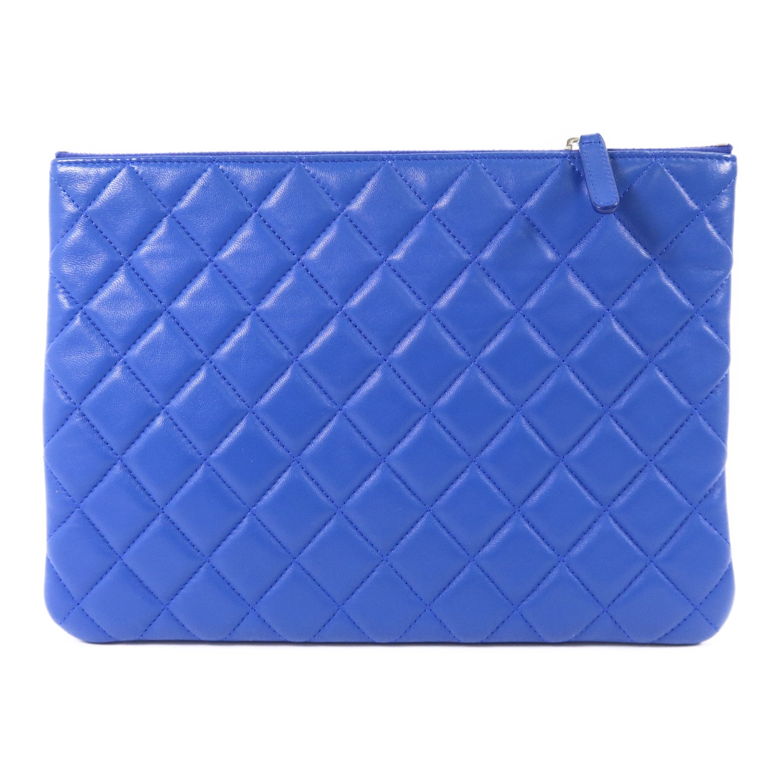 CHANEL 羊皮皮革Pouch銀扣手拿包