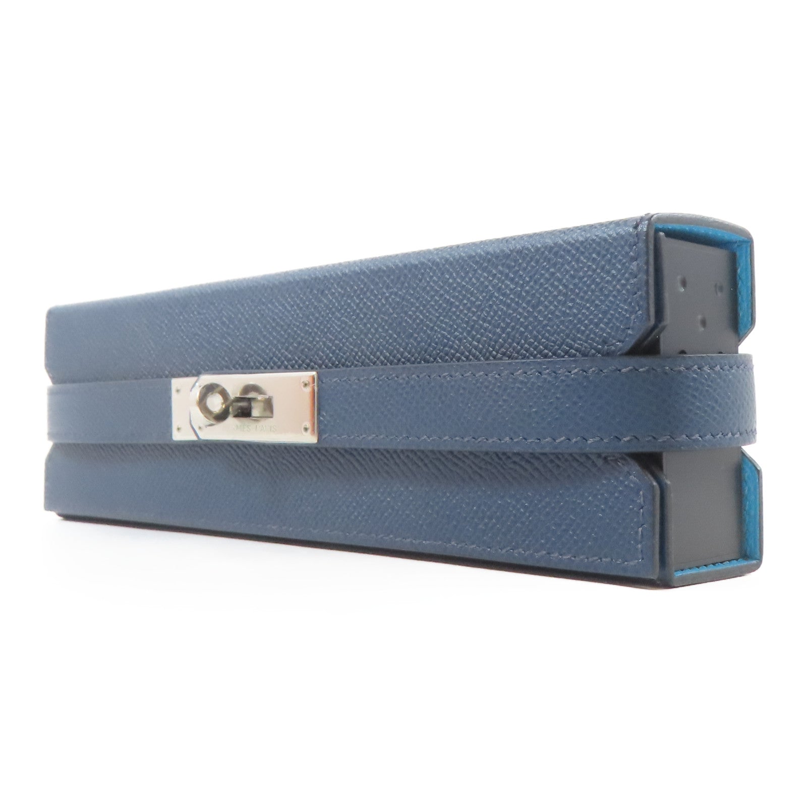 HERMES (PRICE DOWN) PHW Domino Set Epsom Leather Blue