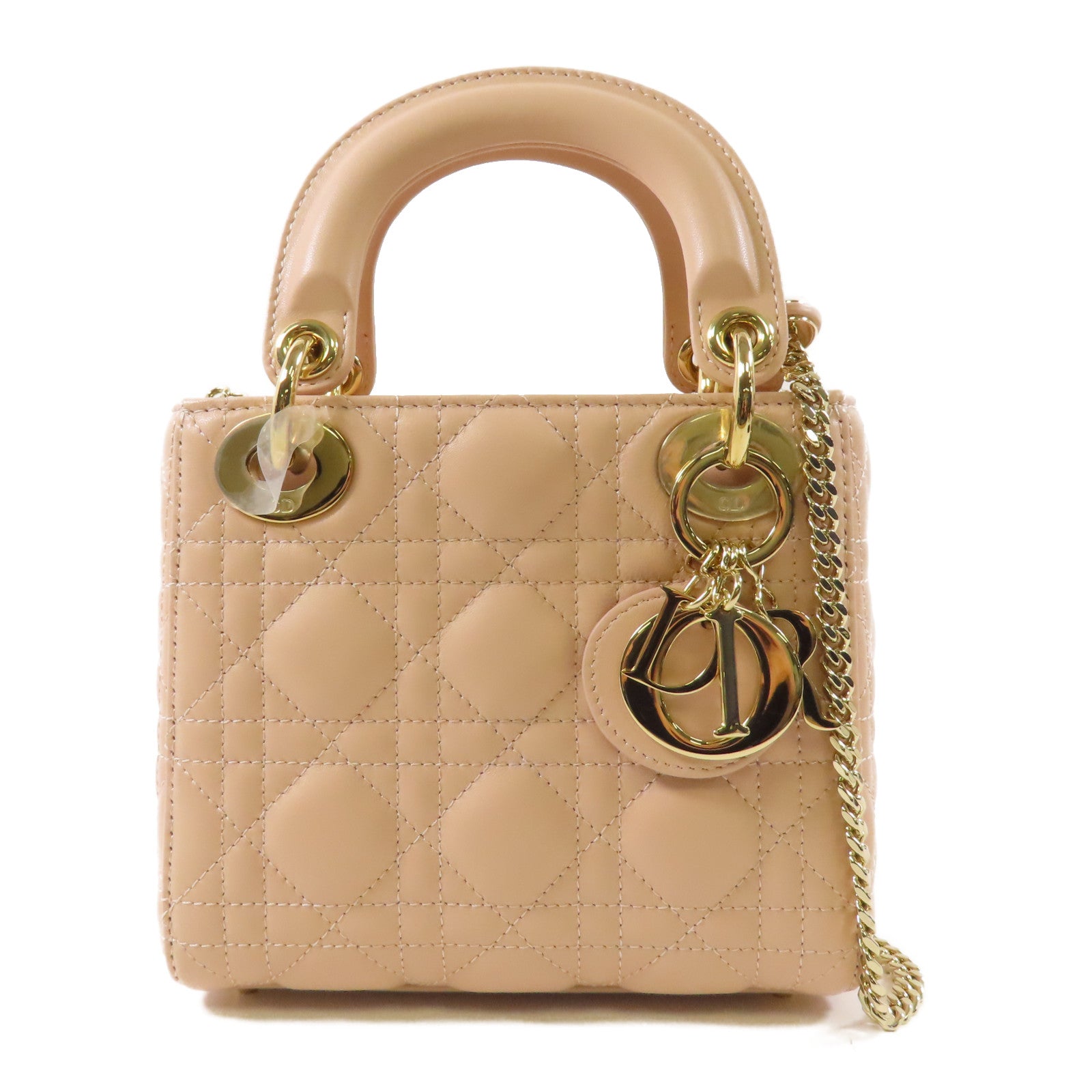 Dior 羊皮皮革Lady Dior Mini金扣手挽肩背兩用袋– Brand Off Hong Kong Online Store