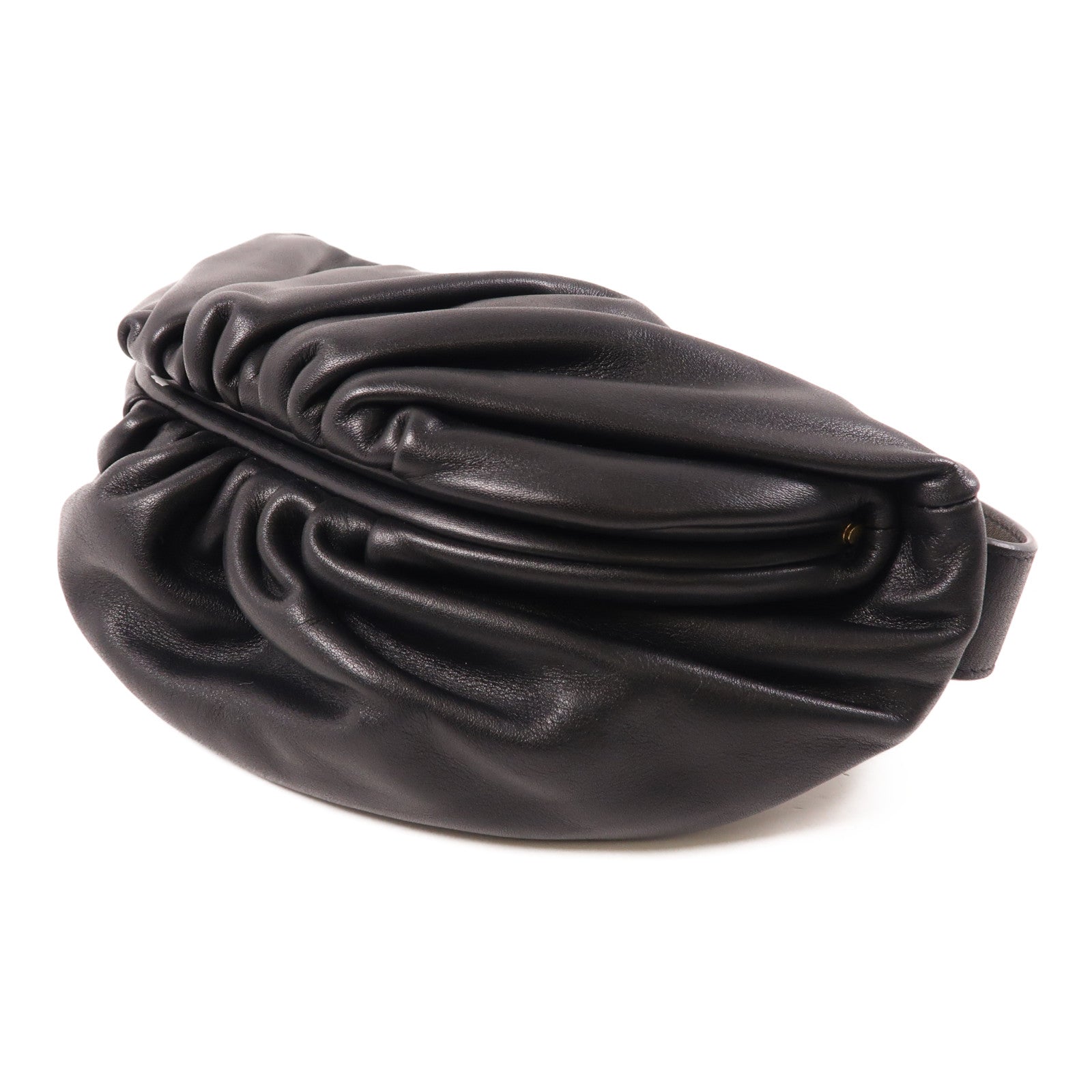 BOTTEGA VENETA 羊皮皮革Belt Bag金扣腰包黑色