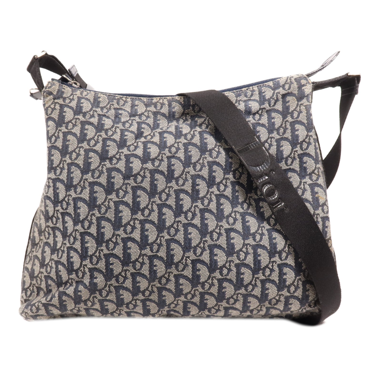 Dior 帆布Vintage Shoulder Bag銀扣肩背袋