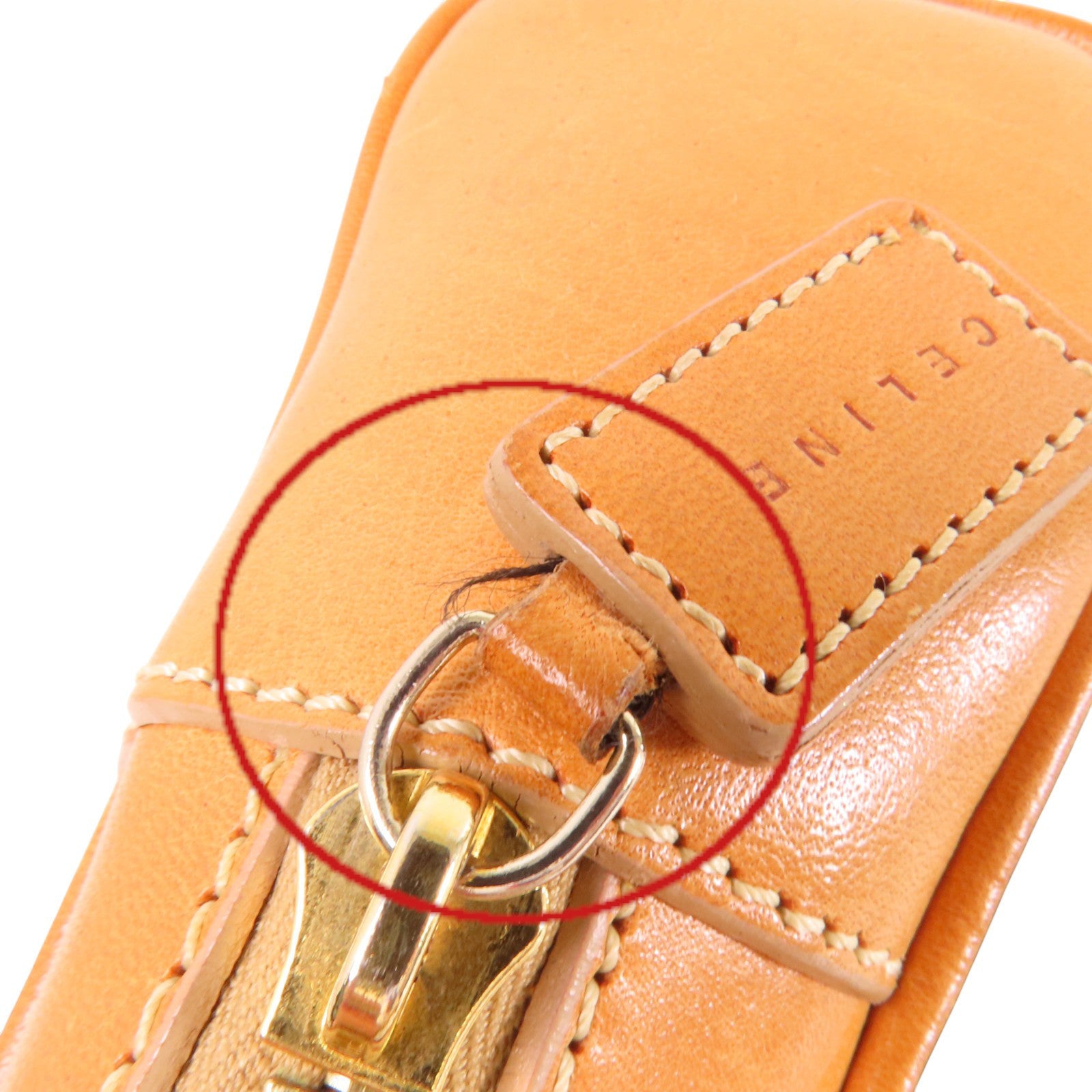 CELINE 塗層皮革Vintage Celine Backpack金扣背包