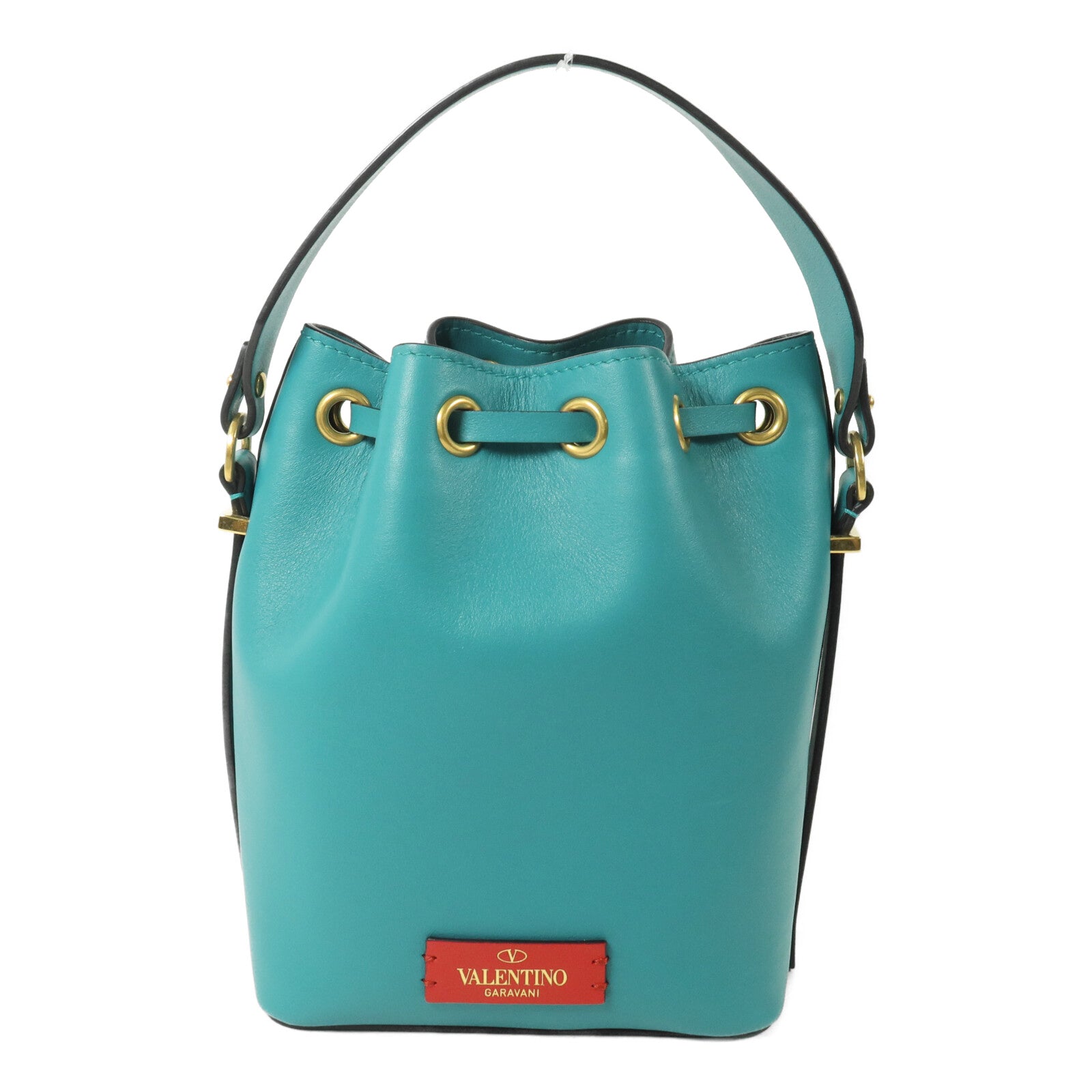 Valentino 牛皮皮革Garavani VLogo Walk Bucket Bag手挽肩背兩用袋