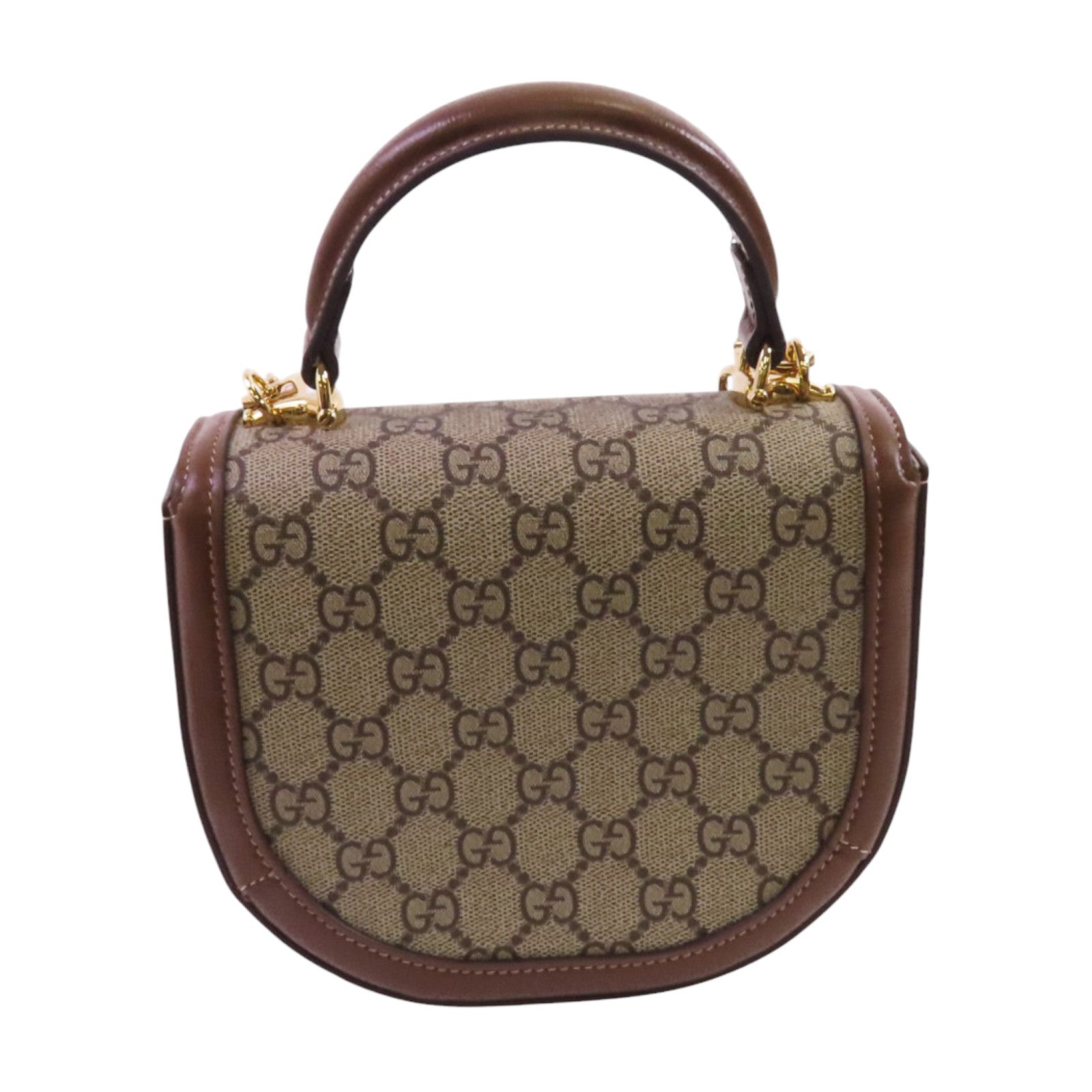 GUCCI 塗層帆布Horsebit 1955 Mini Top Handle金扣手挽肩背兩用袋