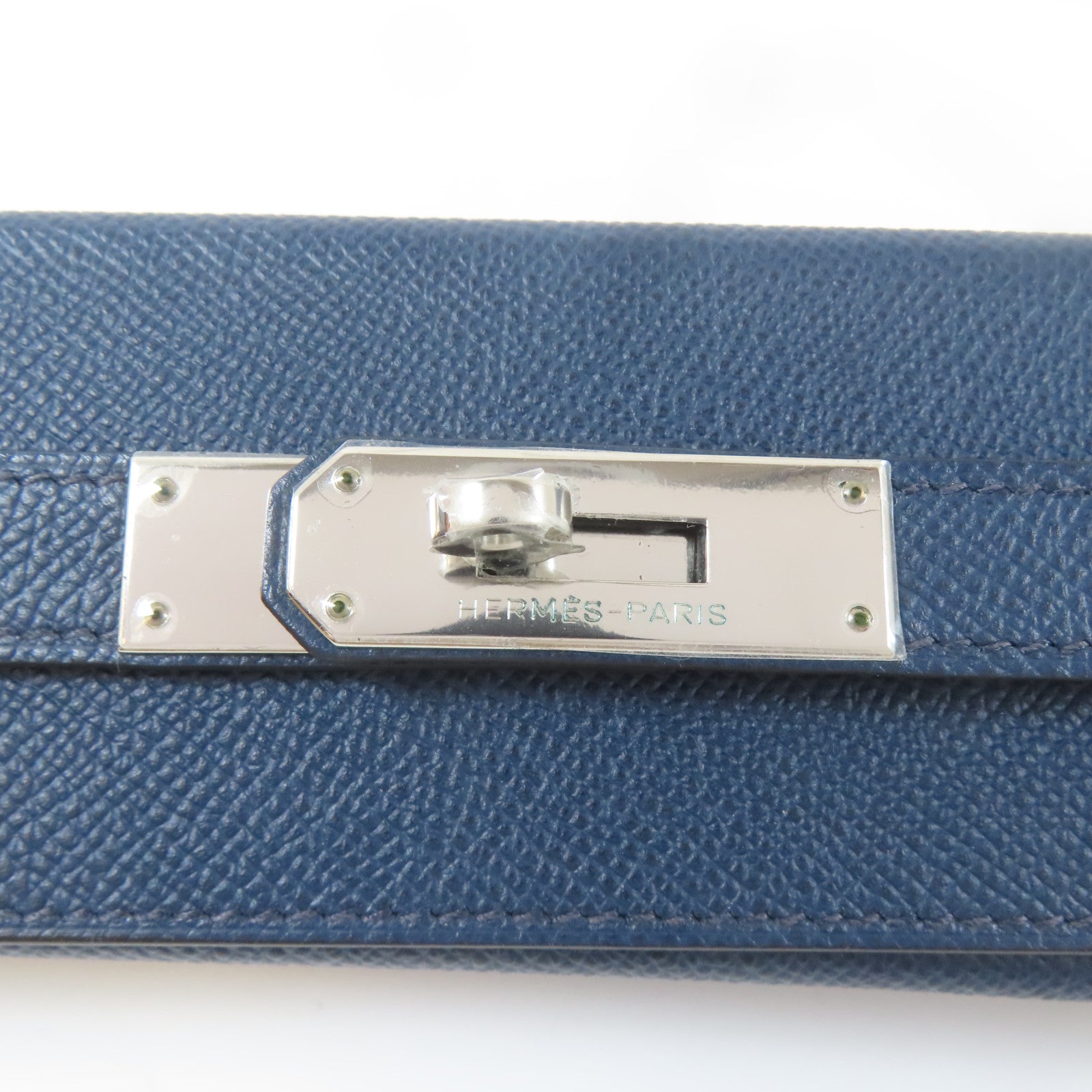 HERMES (PRICE DOWN) PHW Domino Set Epsom Leather Blue