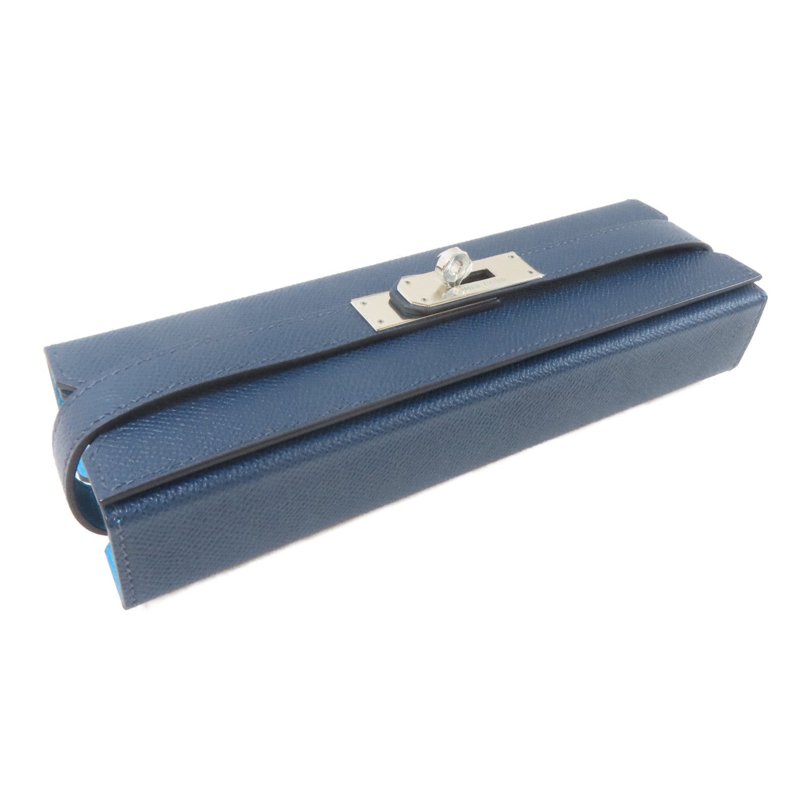 HERMES (PRICE DOWN) PHW Domino Set Epsom Leather Blue