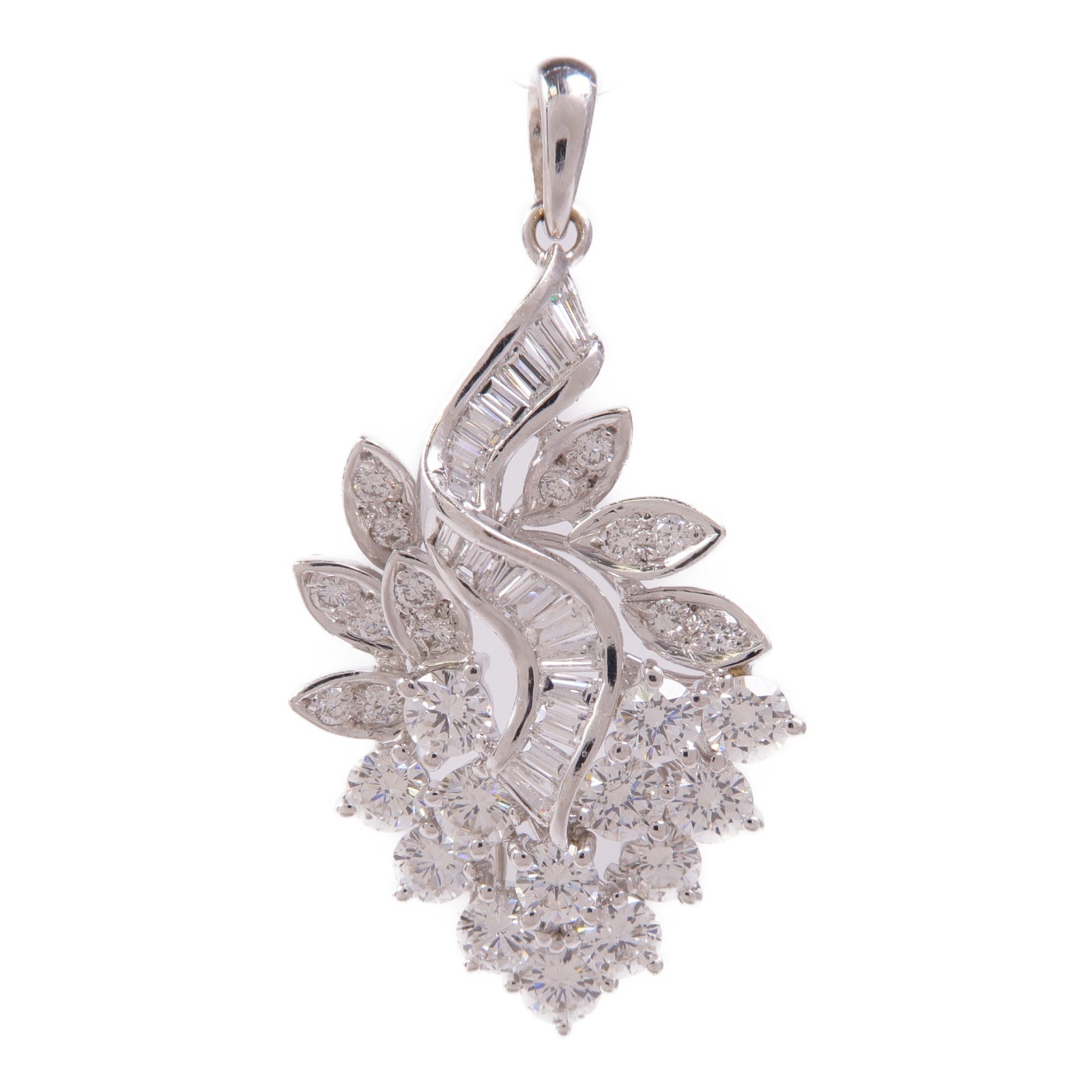 JEWELRY 18K白金Diamond Pendant Top鑽石吊墜