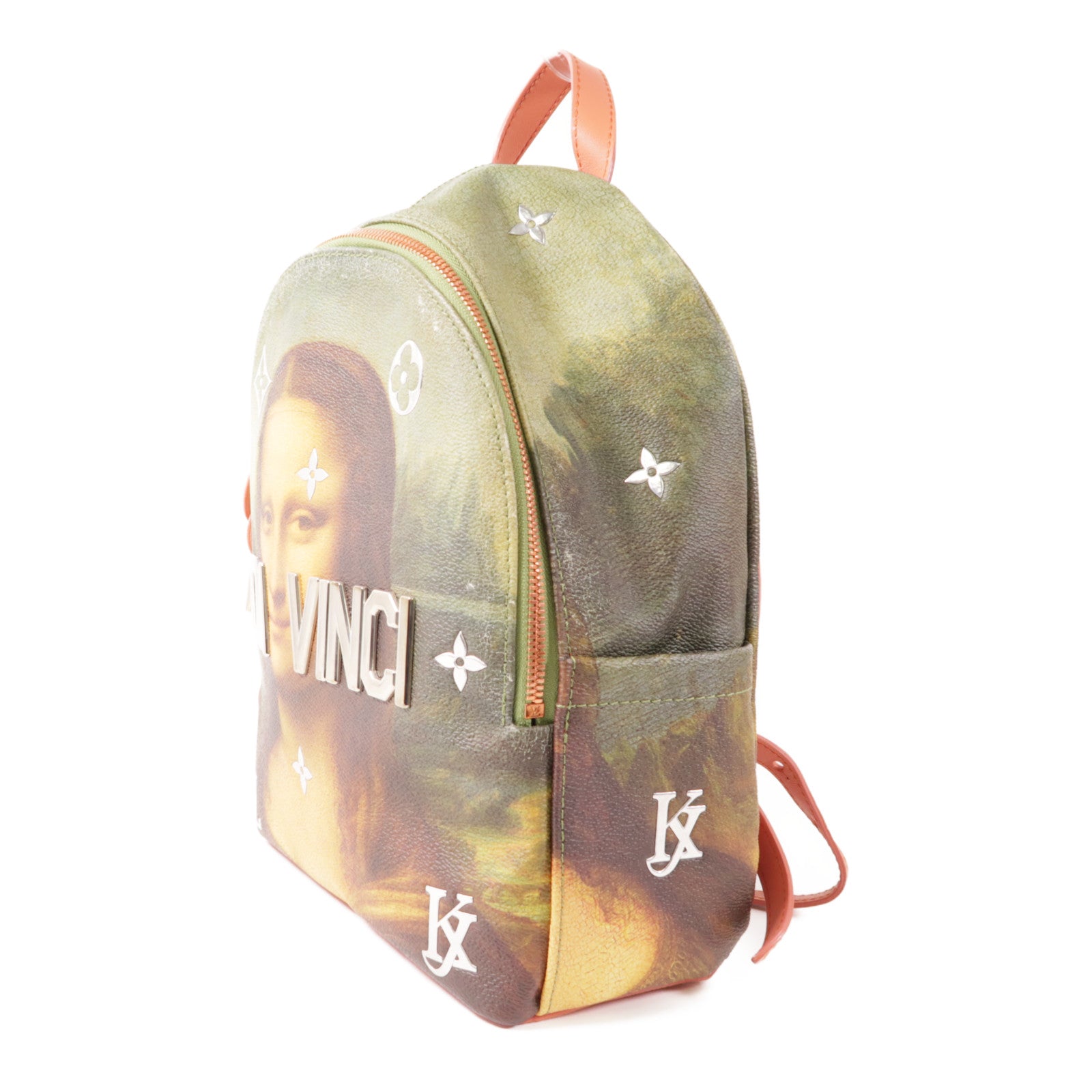 LOUIS VUITTON LV GHW Palm Springs Backpack M43375 Coated Canvas Green/Brown/Pink