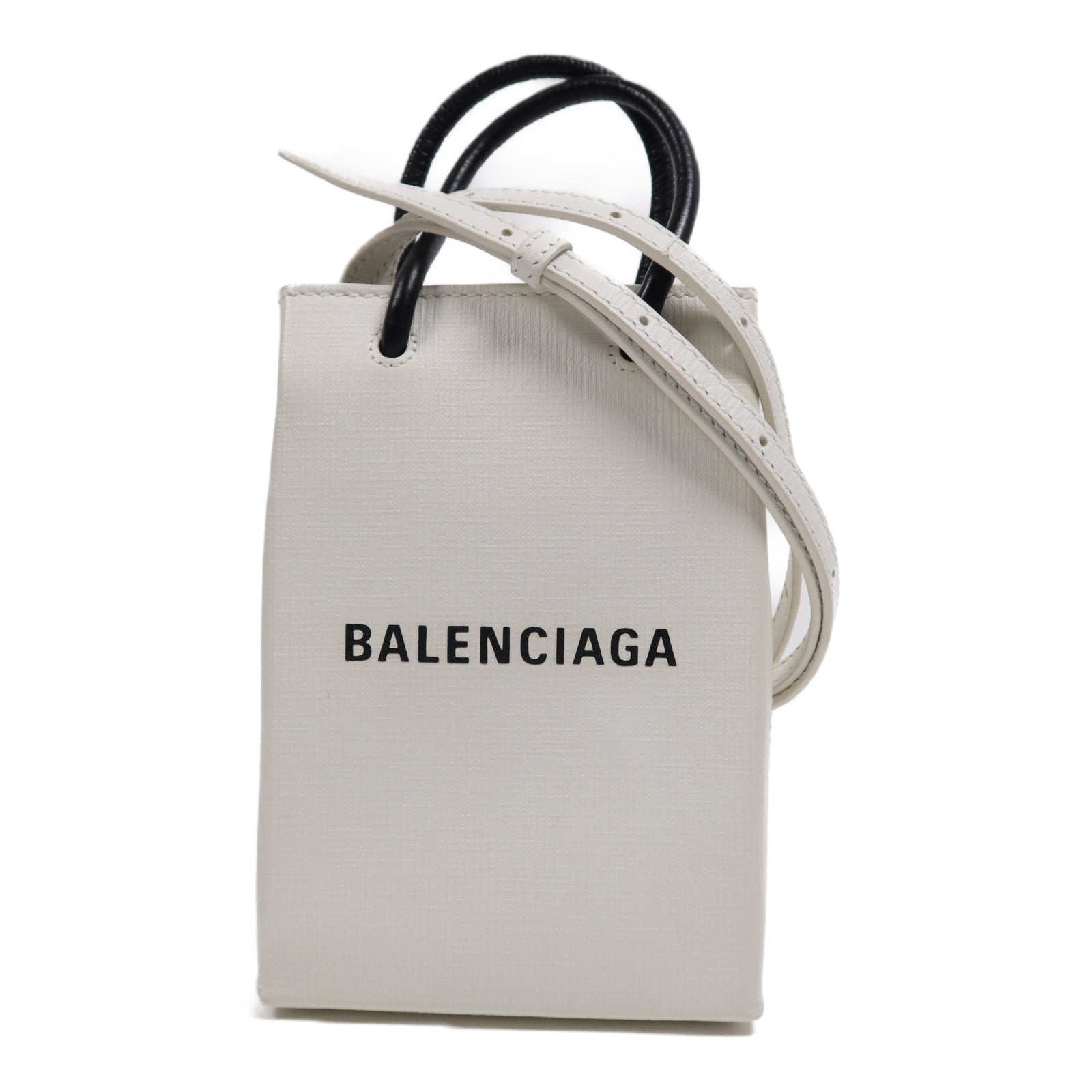 BALENCIAGA 牛皮皮革PHONE HOLDER銀扣肩背袋