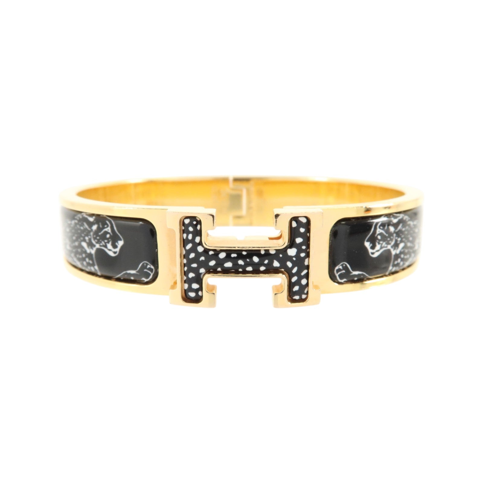 HERMES 金屬/琺瑯Clic H Bracelet金扣手鏈