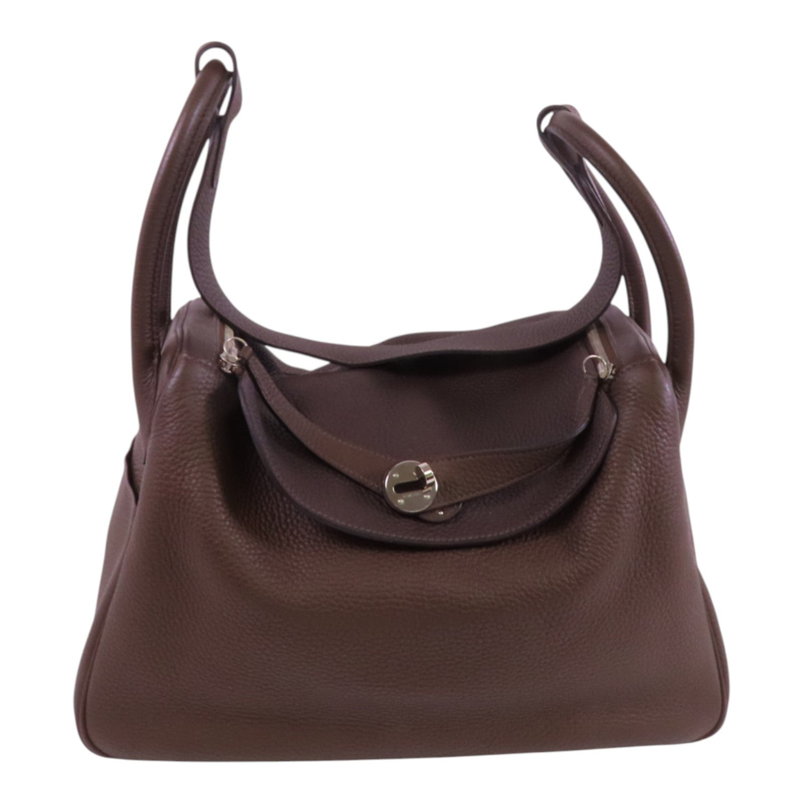 HERMES Clemence皮革Lindy 34銀扣肩背袋