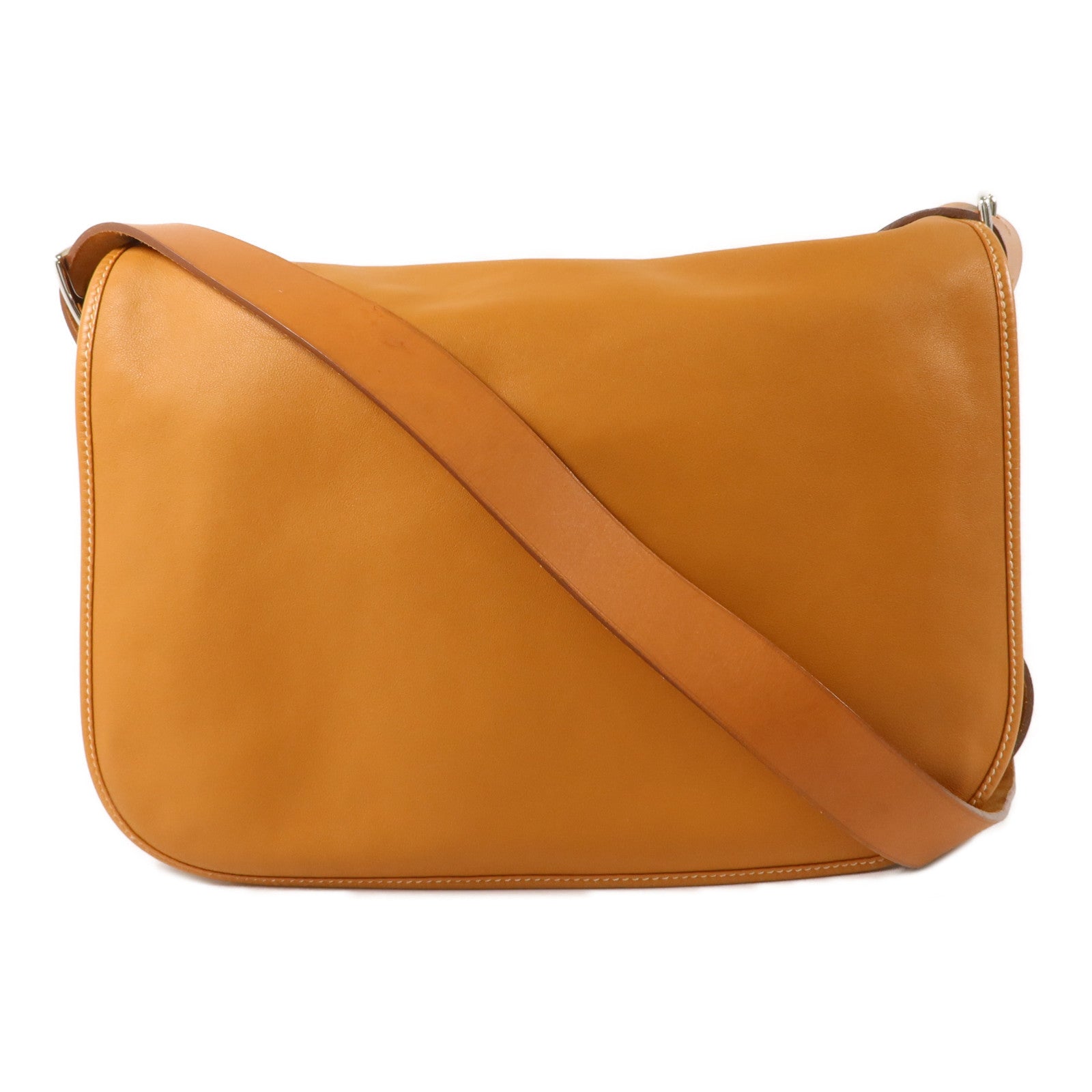 HERMES Swift皮革Barda 35肩背袋Gold