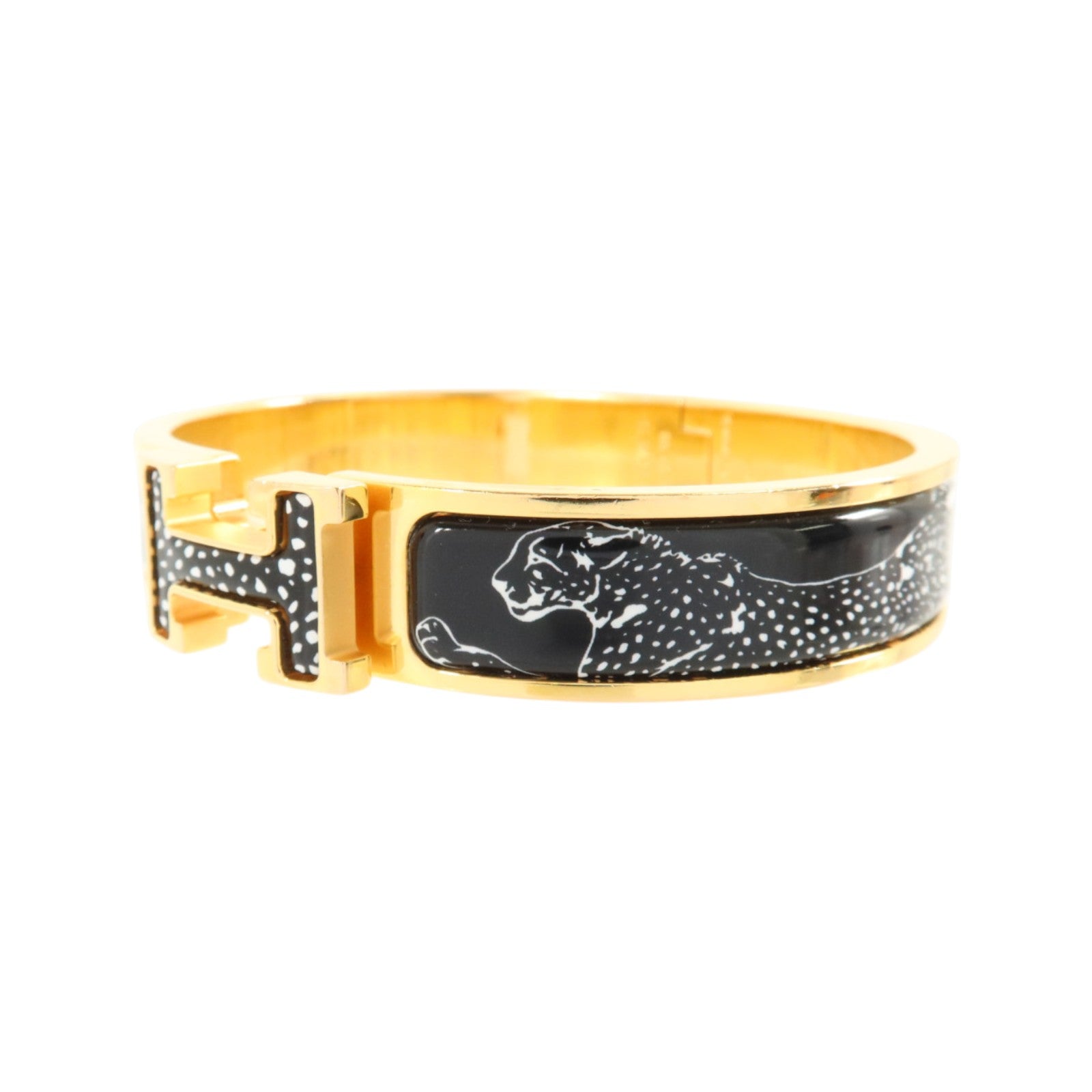 HERMES 金屬/琺瑯Clic H Bracelet金扣手鏈