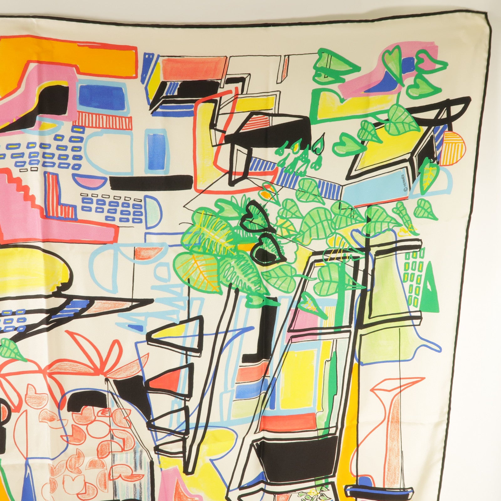 HERMES Scarf Silk Multicolor