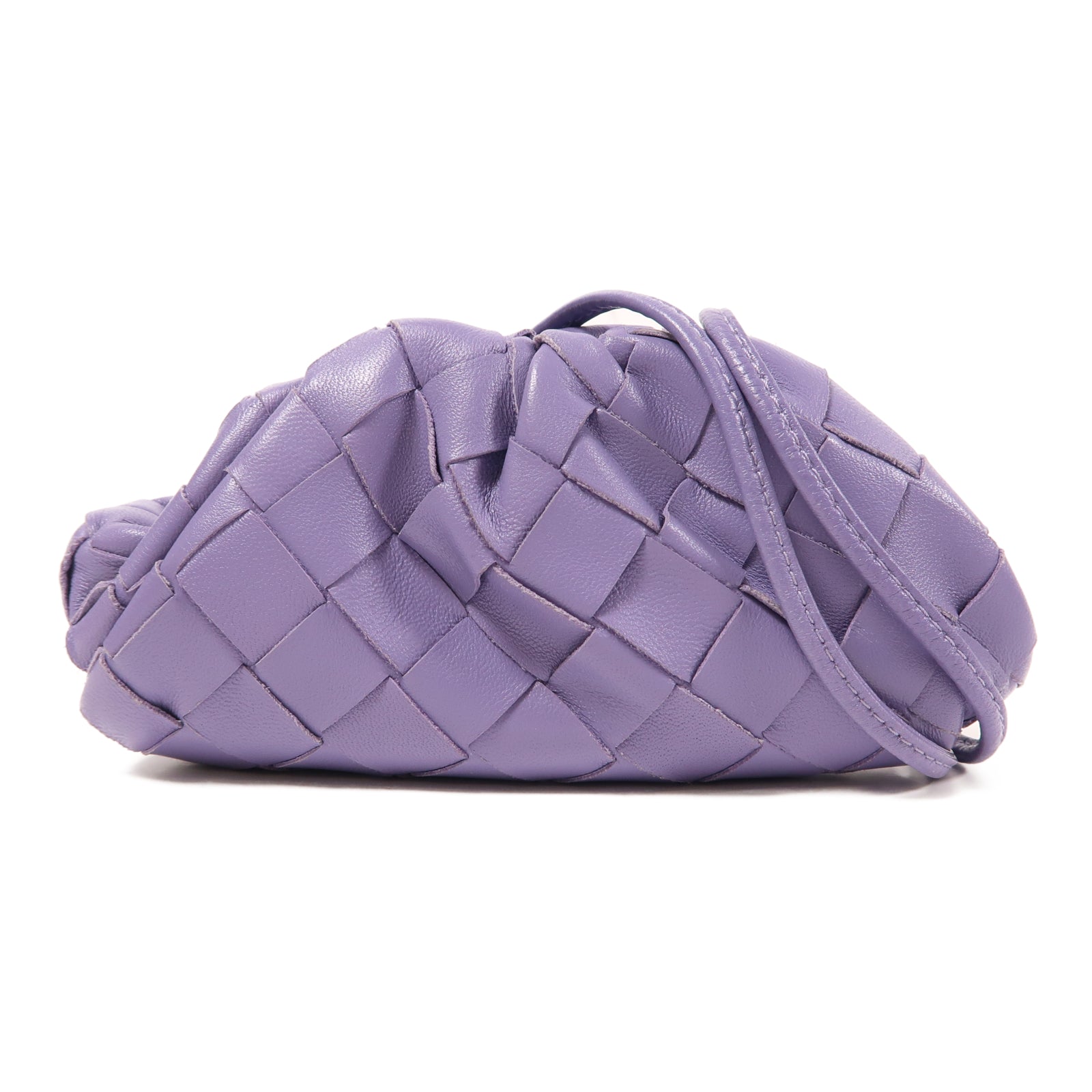 BOTTEGA VENETA 【激減優惠】織紋皮革Pouch Shoulder銀扣肩背袋